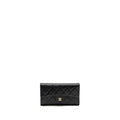 CHANEL CLASSIC CC FLAP LONG WALLET CAVIAR BLACK GHW