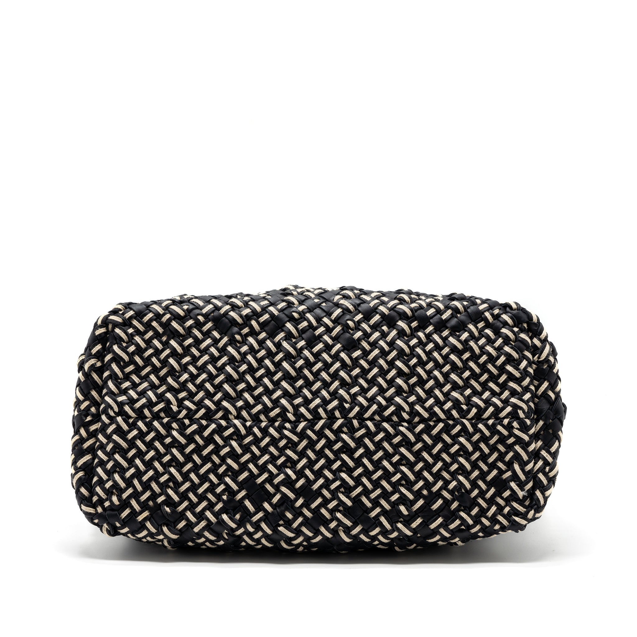BOTTEGA VENETA TOTE BAG LEATHER DARK BLUE MULTICOLOUR BLACK HARDWARE