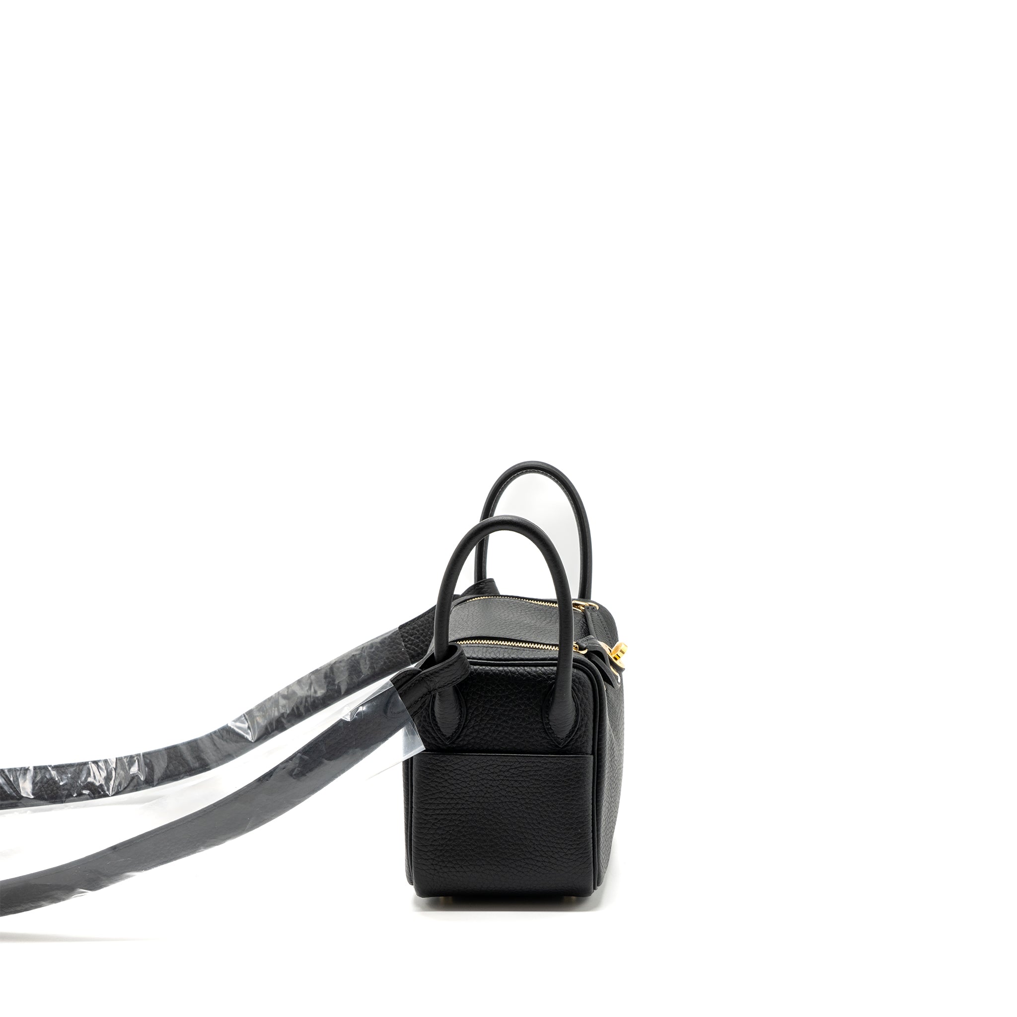 HERMES MINI LINDY CLEMENCE BLACK GHW