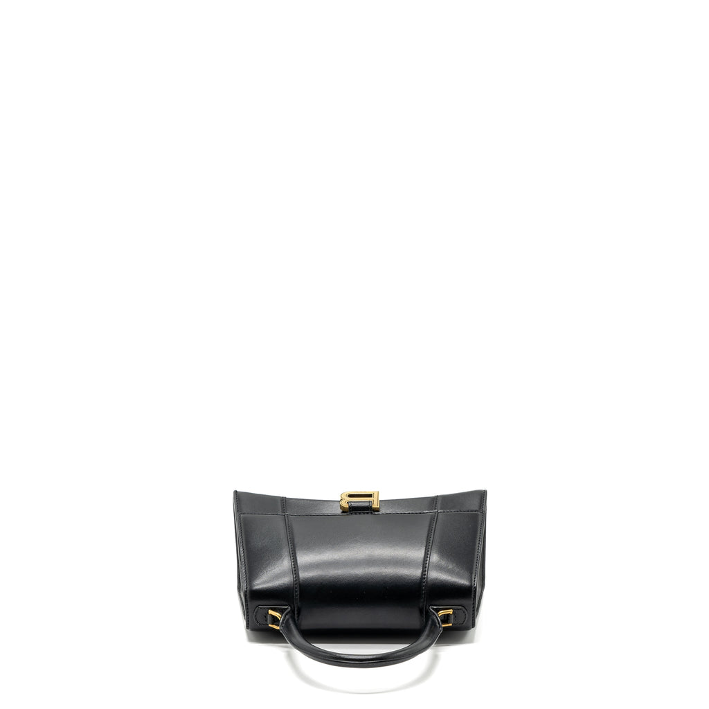 BALENCIAGA SMALL HOURGLASS BAG CALFSKIN BLACK GHW