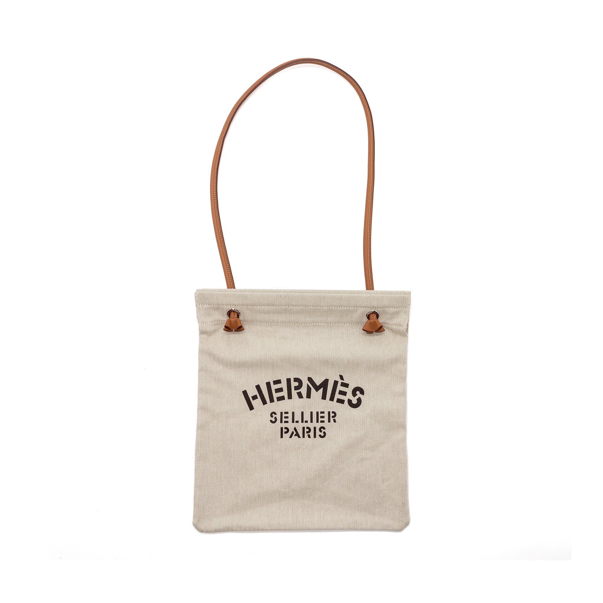 HERMES ALINE GROOMING BAG CANVAS CRAIE / GOLD