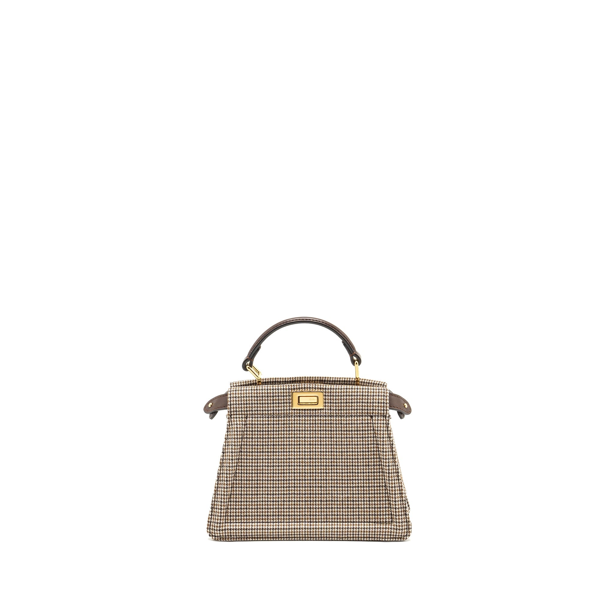 FENDI PEEKABOO ISEEU PETITE MINI FABRIC BROWN MULTICOLOUR LGHW