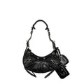 BALENCIAGA LE CARBO XS SHOULDER BAG LAMBSKIN BLACK SHW