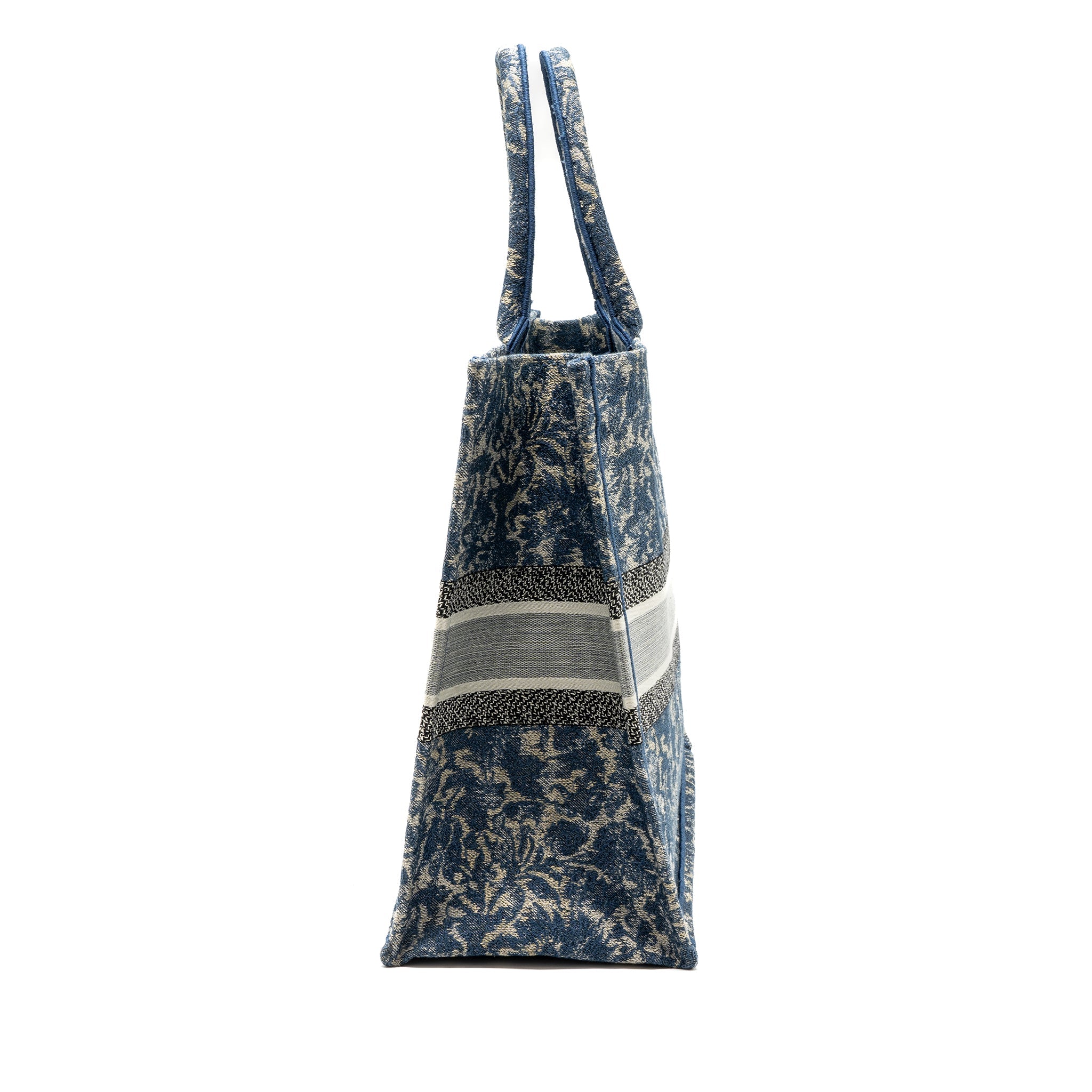 DIOR LARGE BOOK TOTE LIMITED PRINT CANVAS BLUE/ GREY/ MULTICOLOUR
