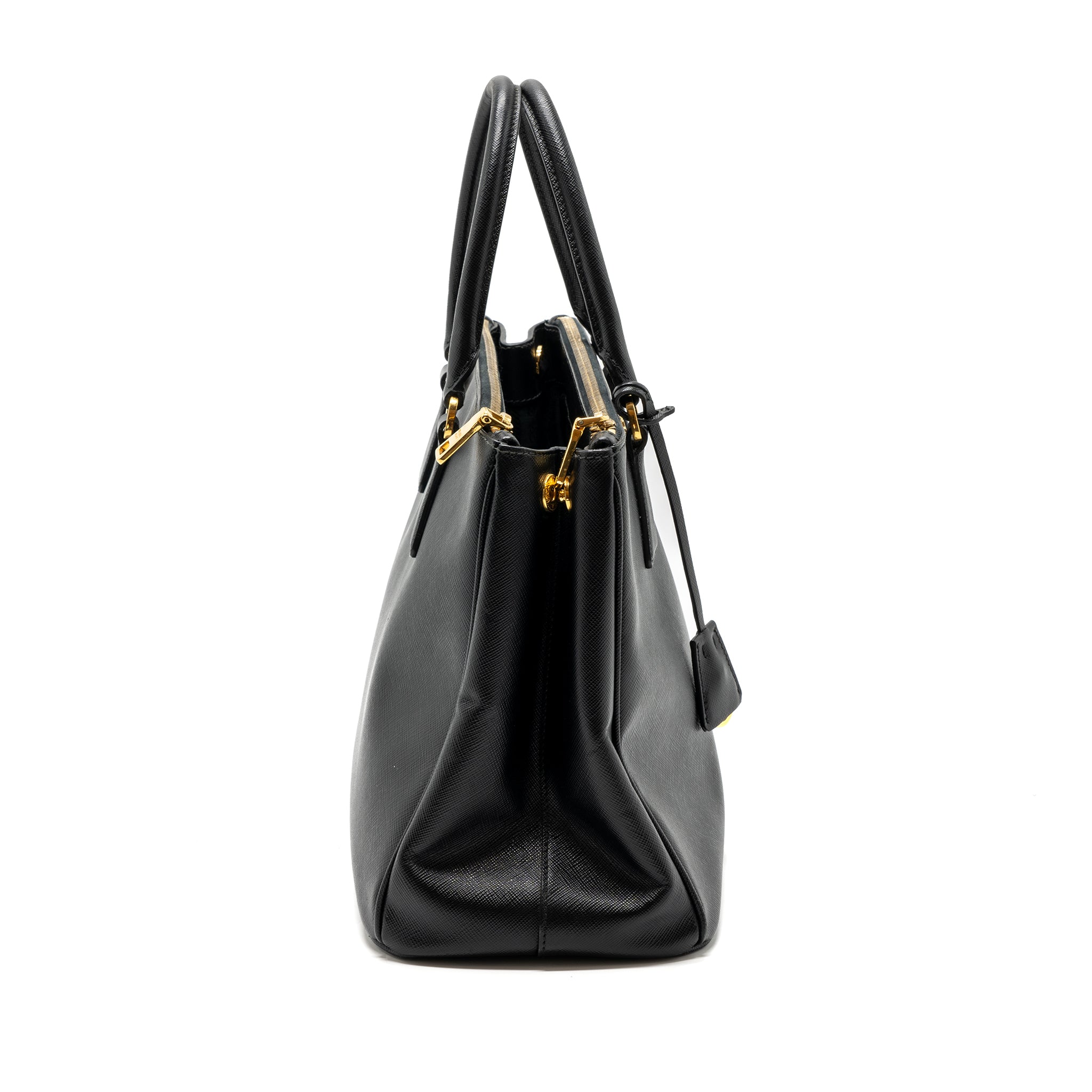 PRADA GALLERIA SAFFIANO TOTE BAG CALFSKIN BLACK GHW