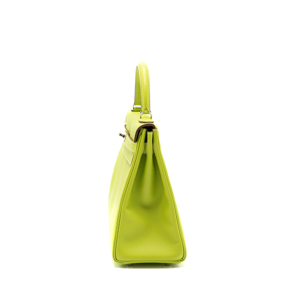 HERMES KELLY 32 EPSOM KIWI/OLIVE GREEN SHW