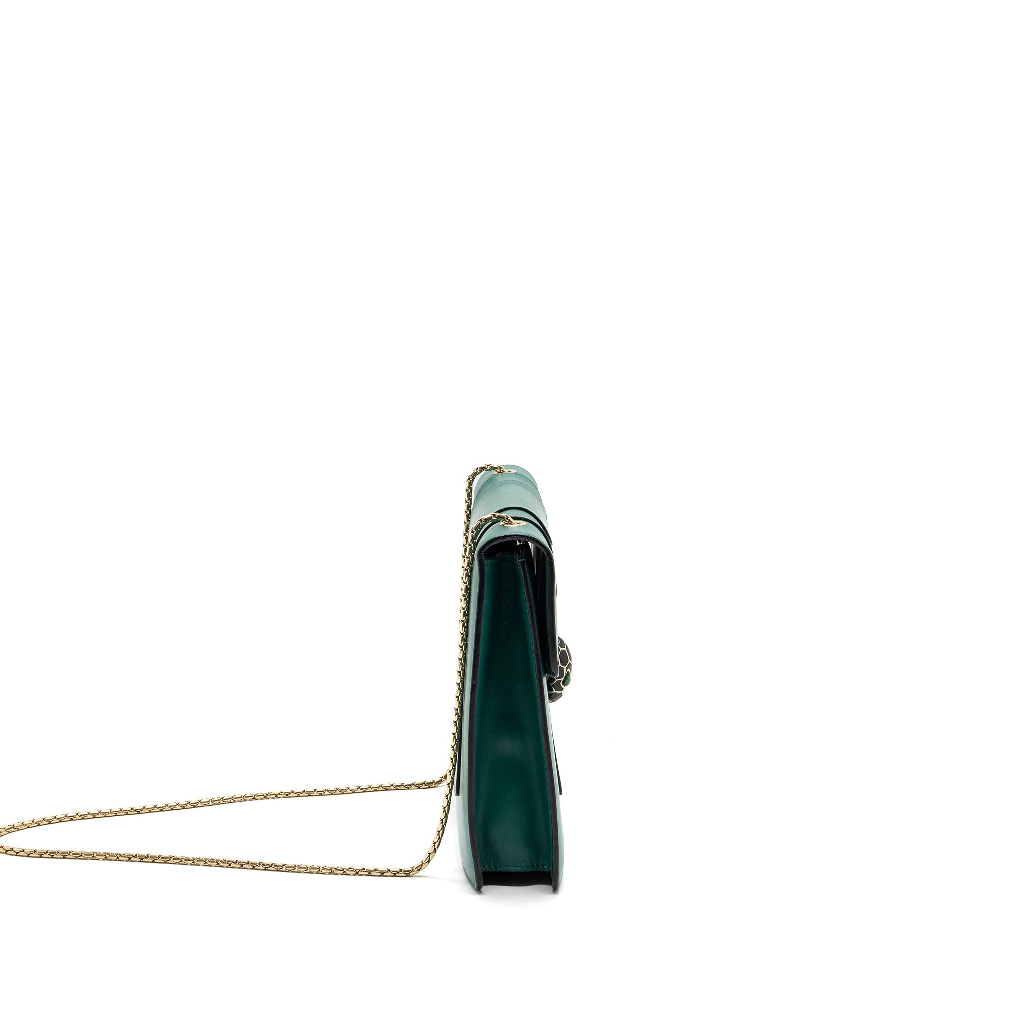 BVLGARI SERPENTI FOREVER CHAIN BAG CALFSKIN GREEN LGHW