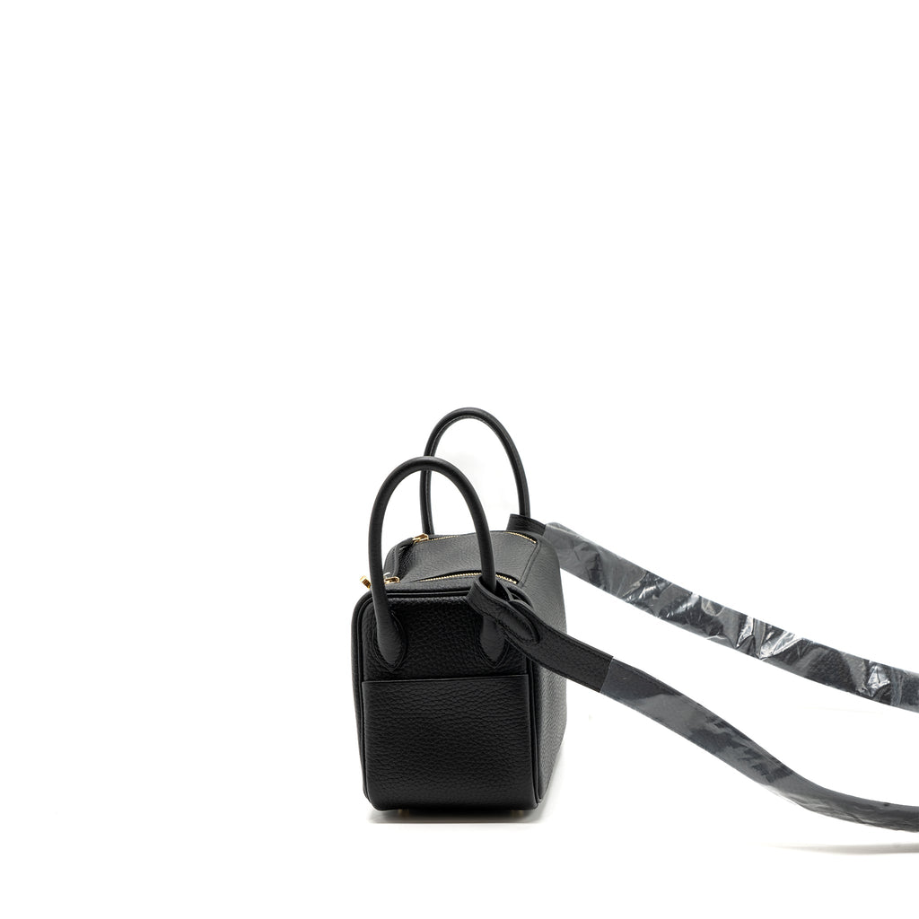 HERMES MINI LINDY CLEMENCE BLACK GHW