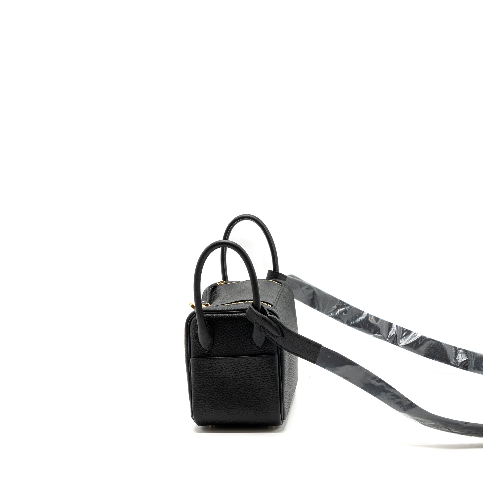HERMES MINI LINDY CLEMENCE BLACK GHW