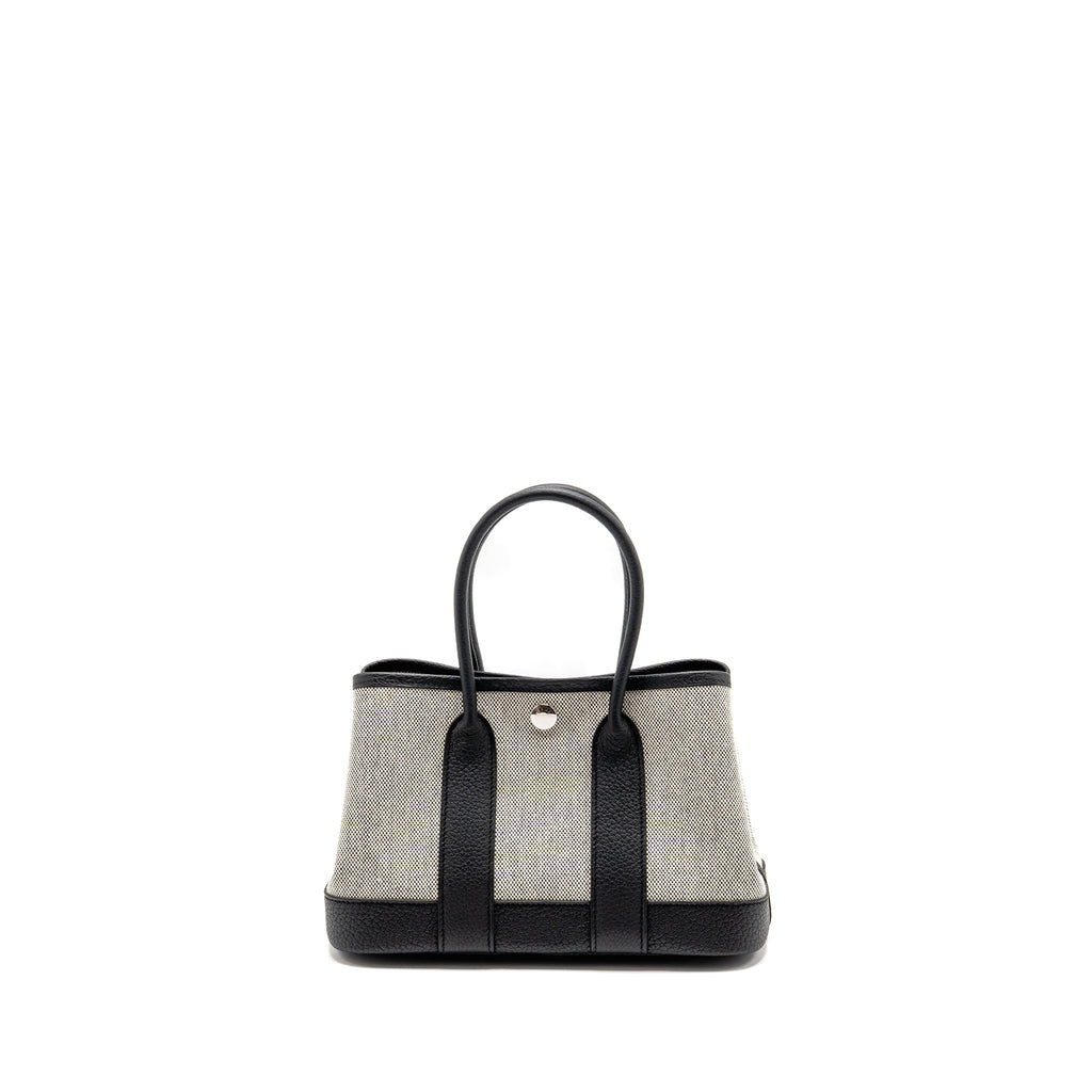 HERMES NEO GARDEN PARTY 23 NEGONDA / CANVAS ECRU / BLACK SHW