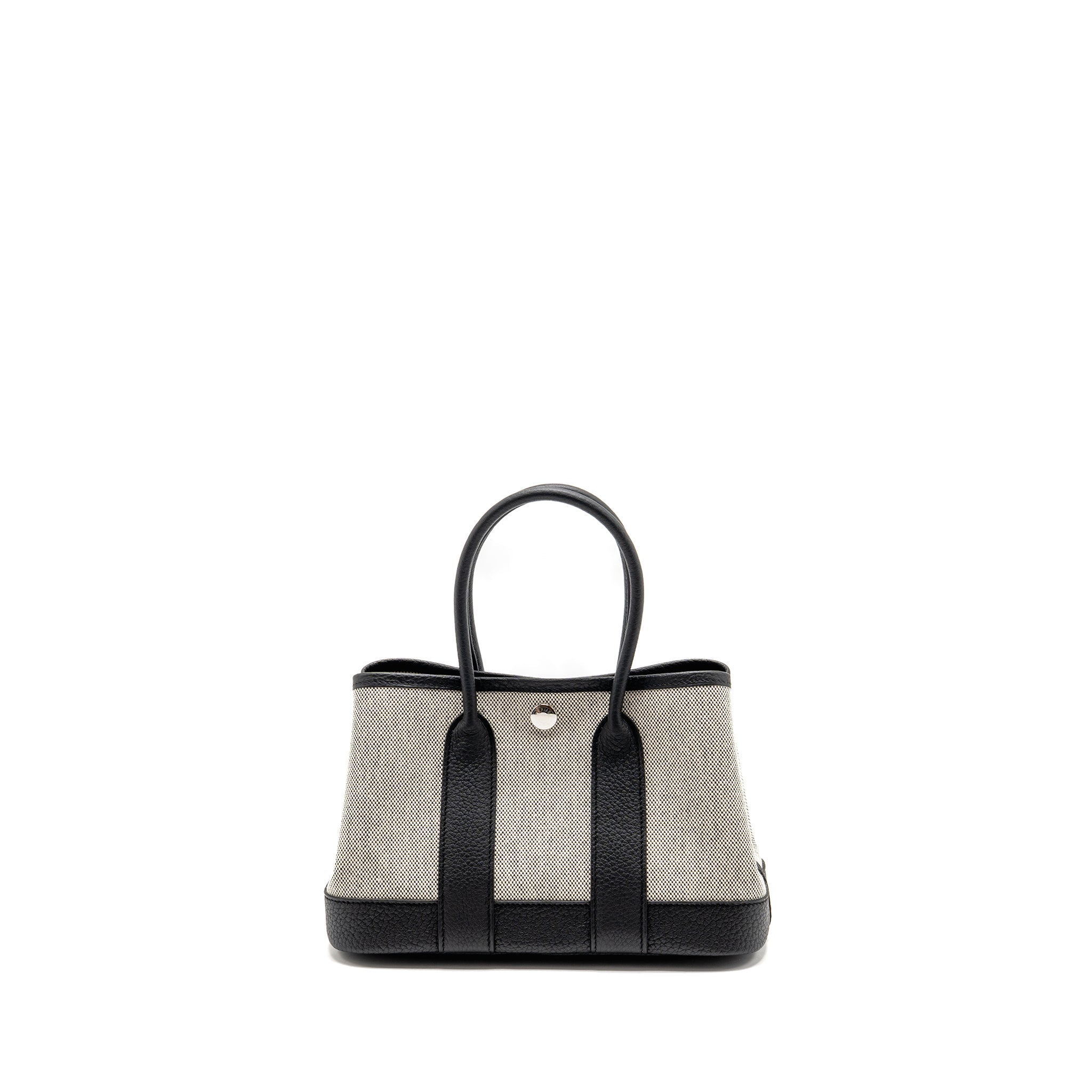 HERMES NEO GARDEN PARTY 23 NEGONDA / CANVAS ECRU / BLACK SHW