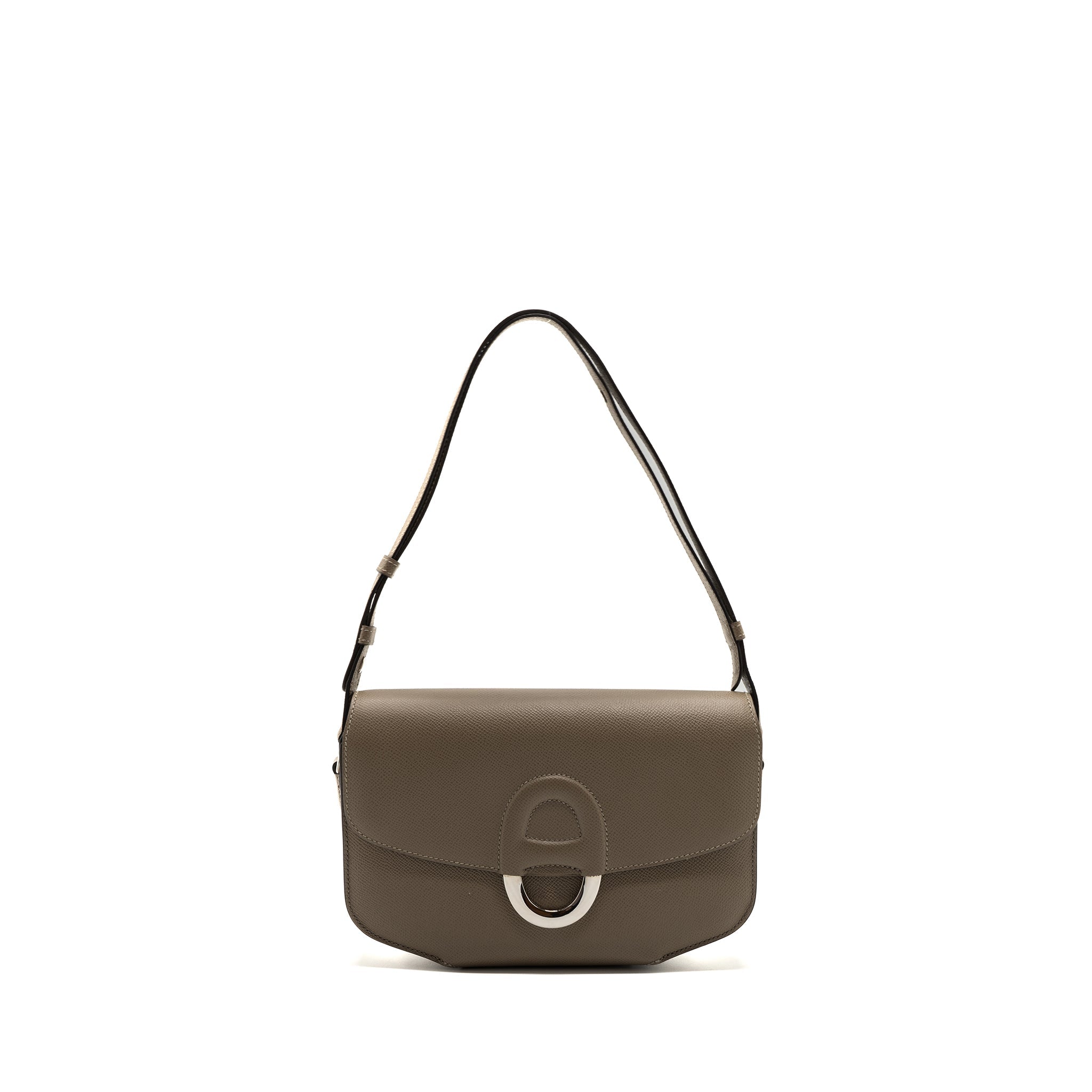 HERMES CHERCHE-MIDI SHOULDER BAG EPSON GRIS ASPHALTE  SHW