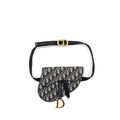 DIOR SADDLE BELT BAG BLUE DIOR OBLIQUE JACQUARD GHW