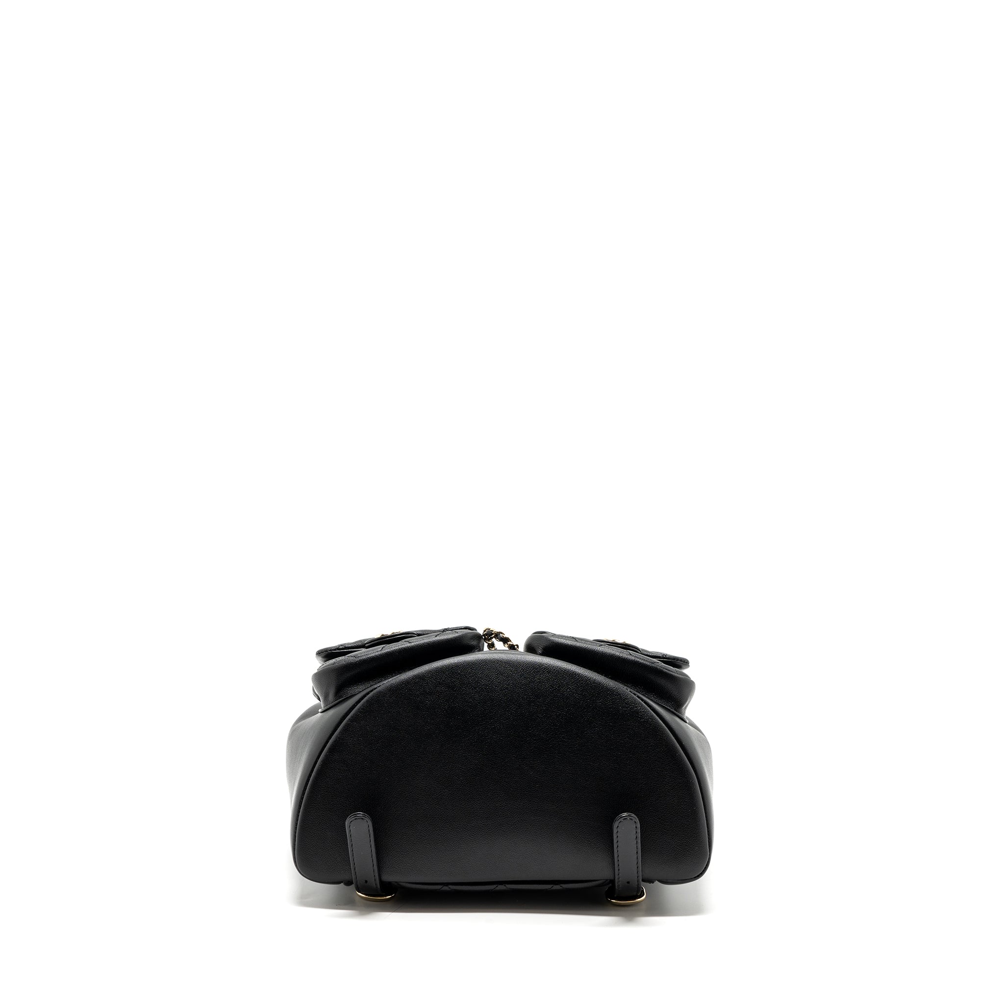 CHANEL 23A TRIPLE PACK BACKPACK CALFSKIN BLACK LGHW (MICROCHIP)