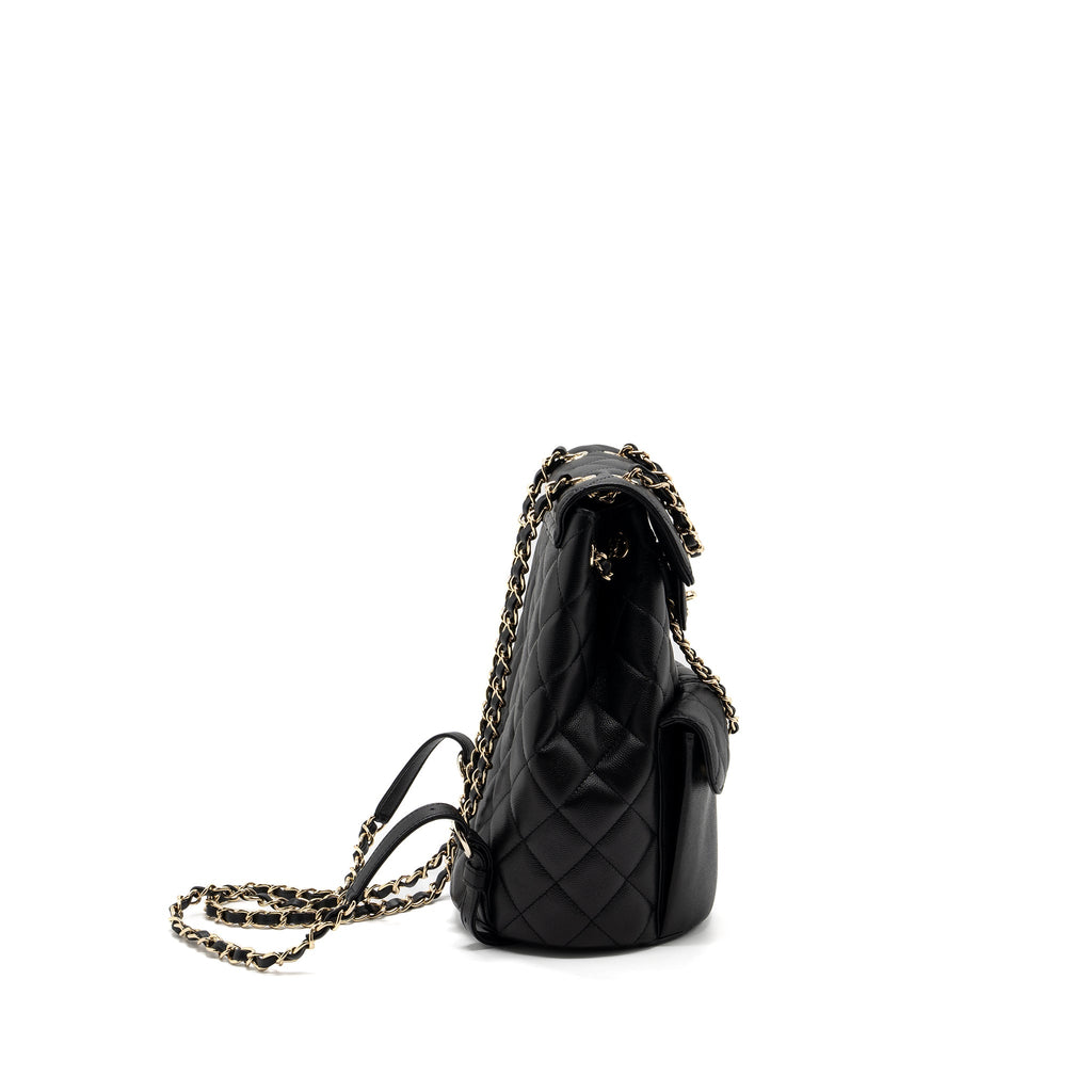 CHANEL 22S MINI BACKPACK CAVIAR BLACK LGHW(MICROCHIP)