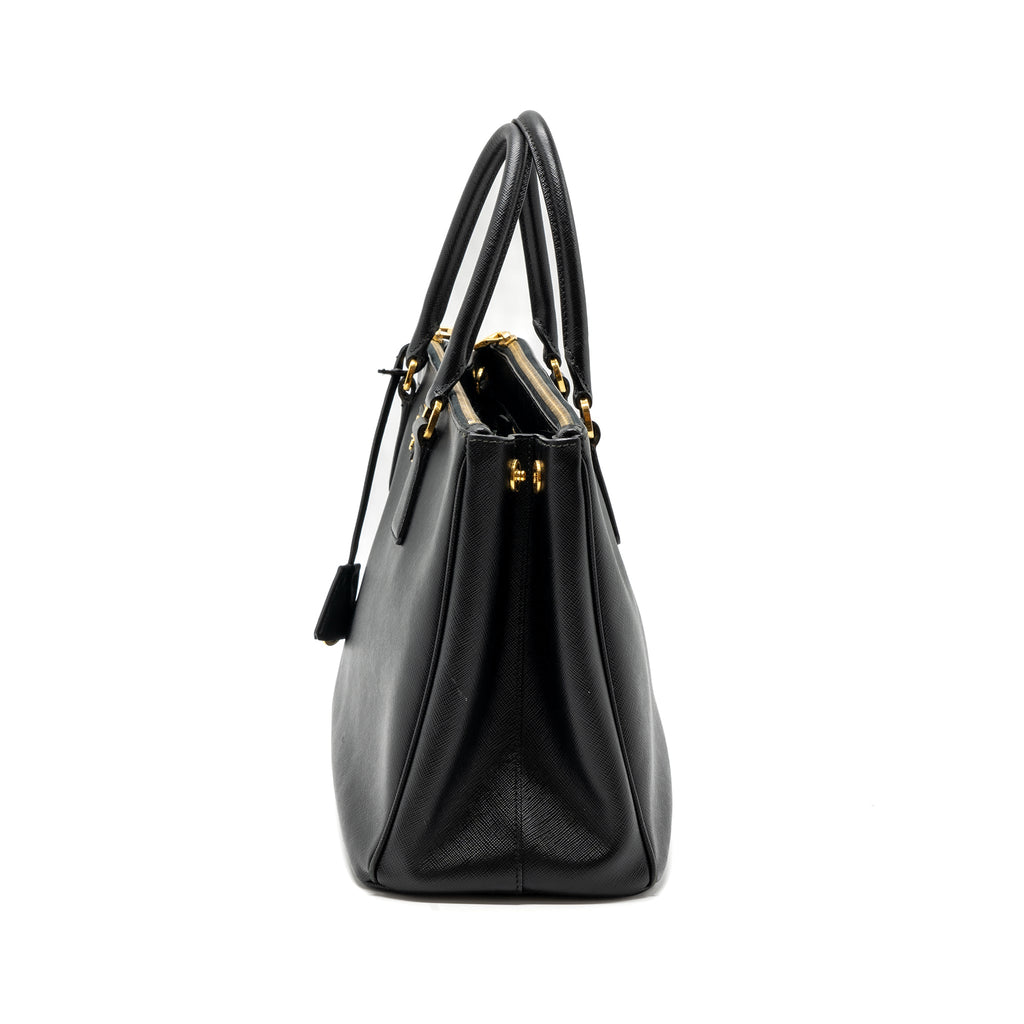 PRADA GALLERIA SAFFIANO TOTE BAG CALFSKIN BLACK GHW