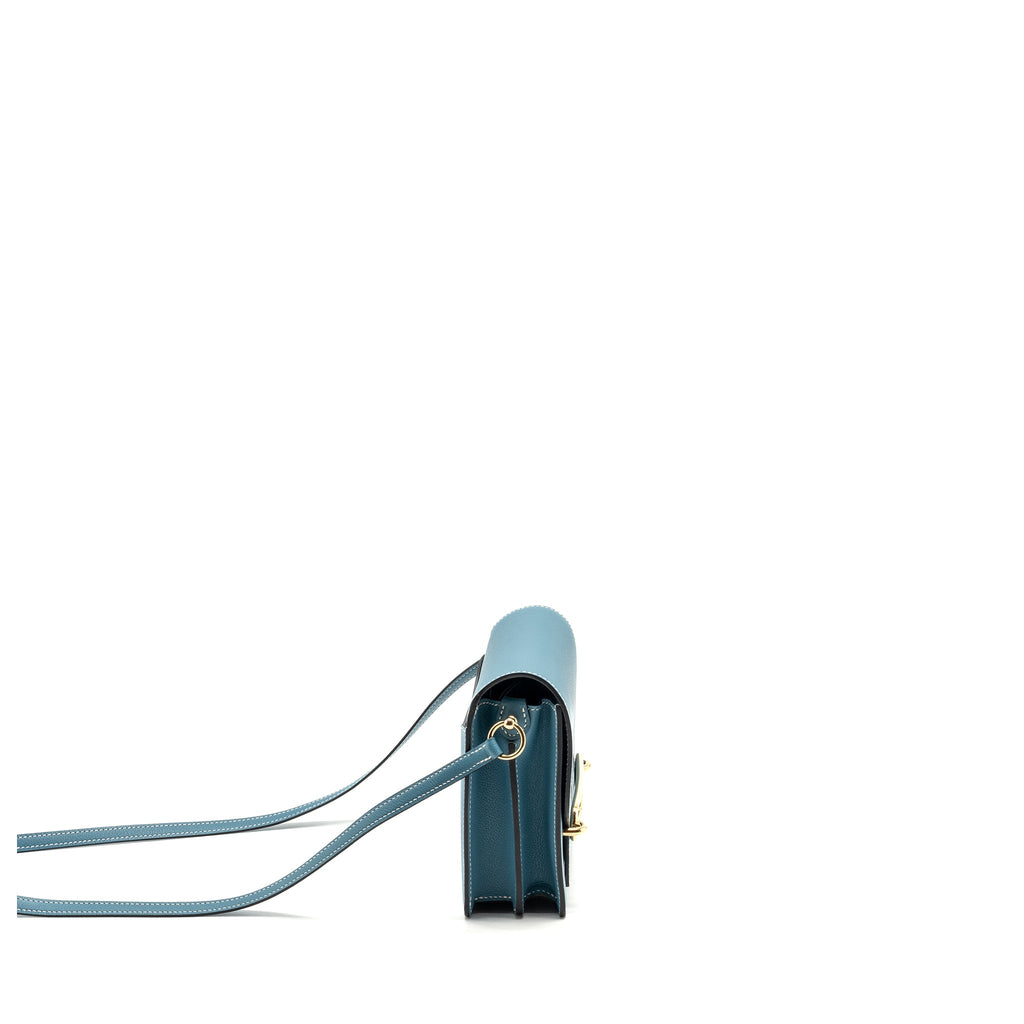 HERMES MINI ROULIS EVERCOLOR NEW BLEU JEAN LGHW