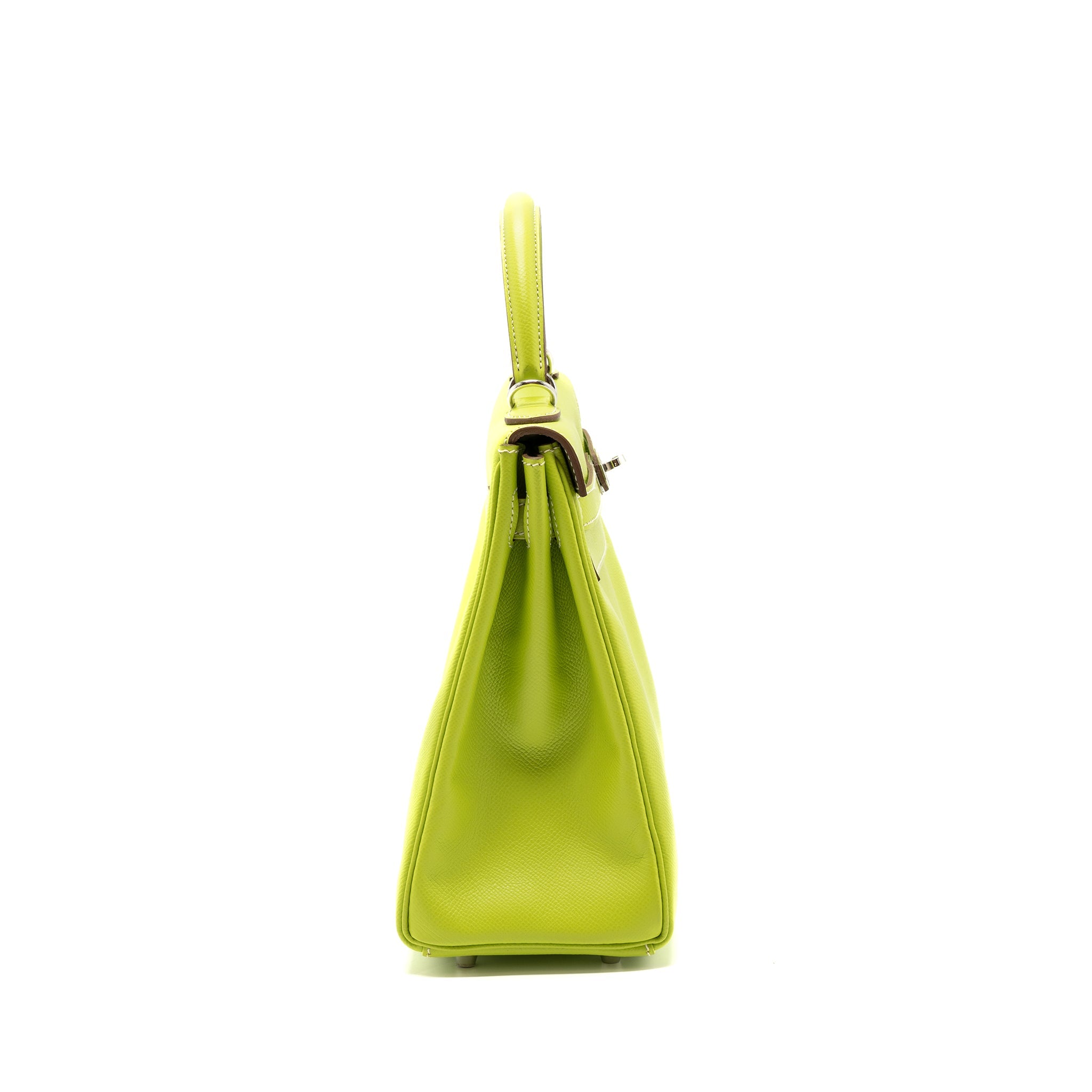 HERMES KELLY 32 EPSOM KIWI/OLIVE GREEN SHW