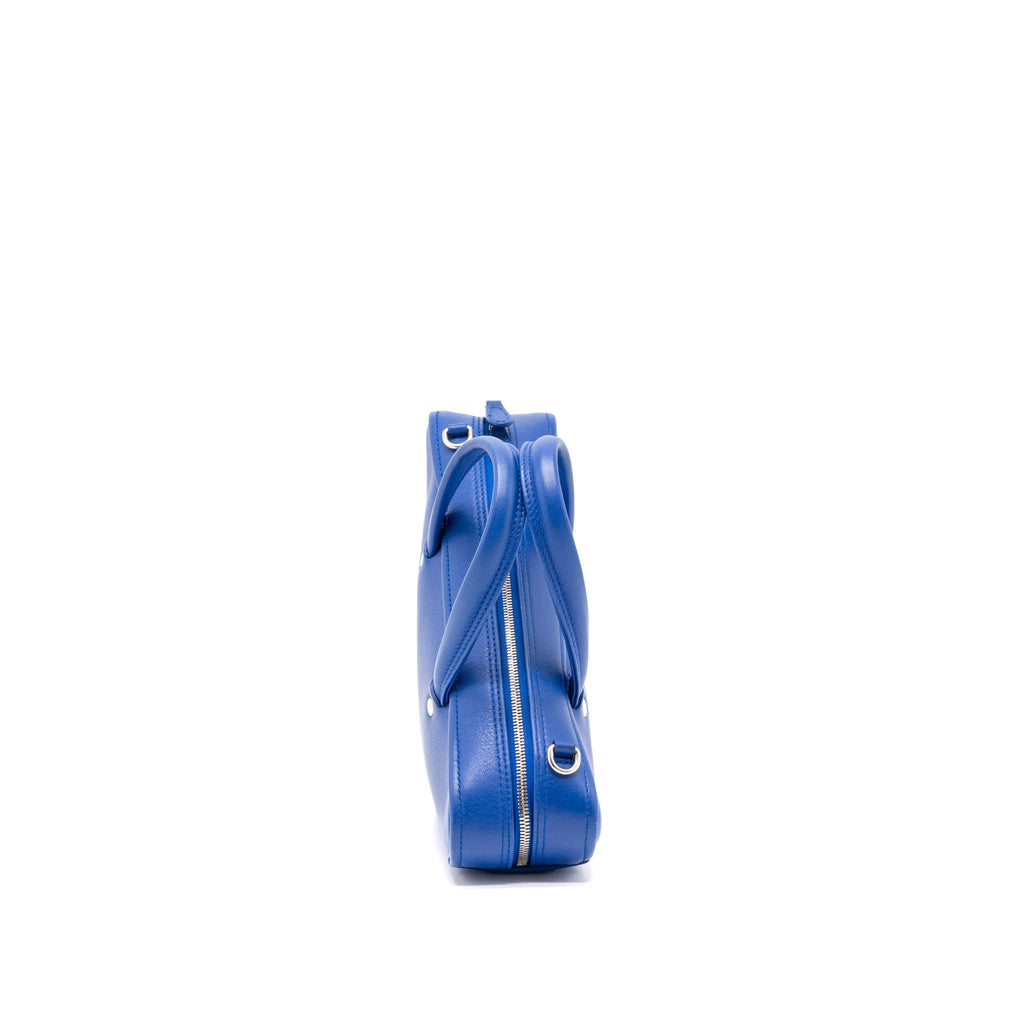BALENCIAGA TRIANGLE DUFFLE BAG CALFSKIN BLUE SHW