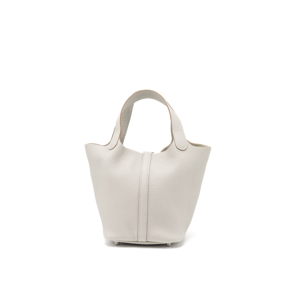 HERMES PICOTIN 18 LOCK BAG CLEMENCE GRIS PERLE SHW