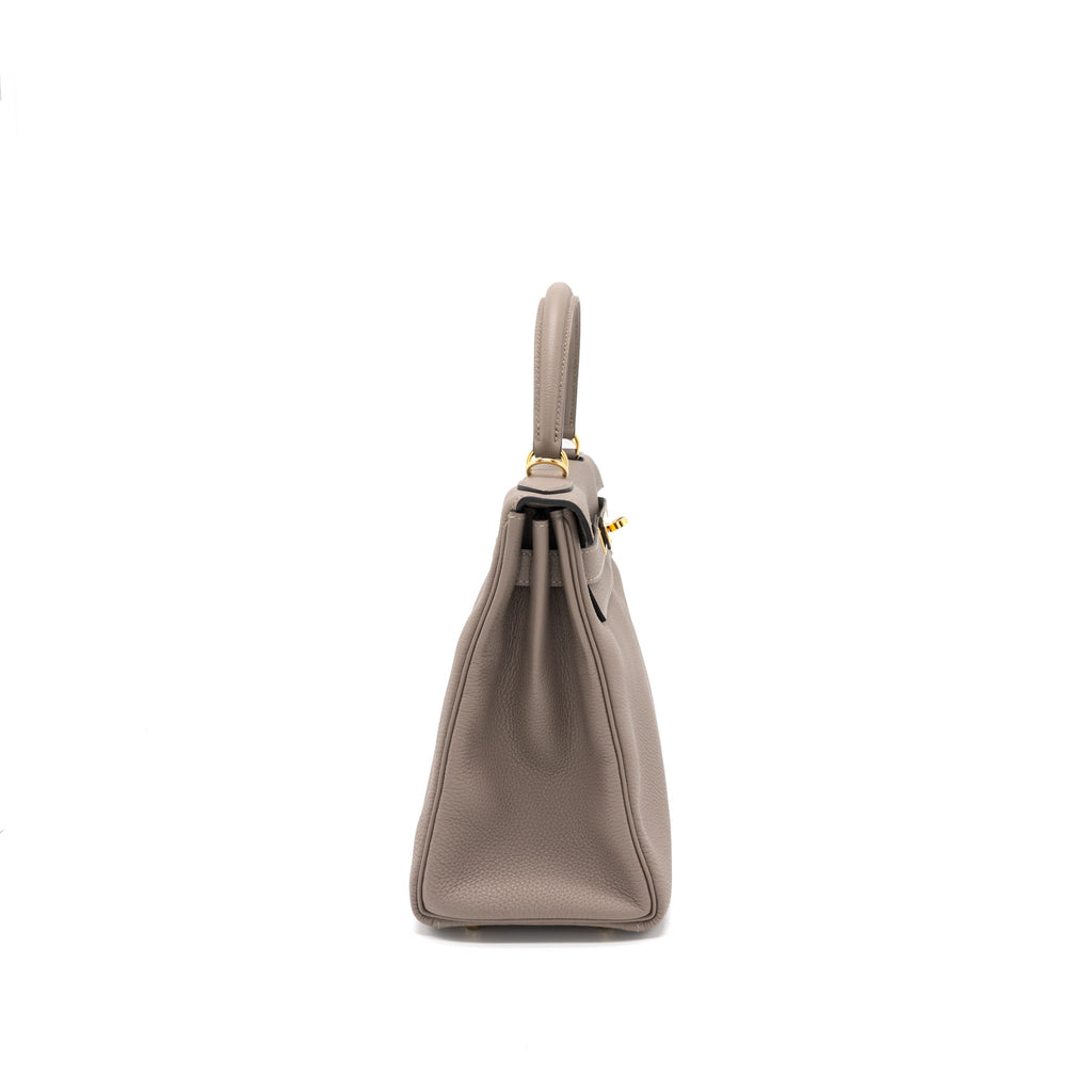 HERMES KELLY 28 TOGO M8 GRIS ASPHALTE GHW