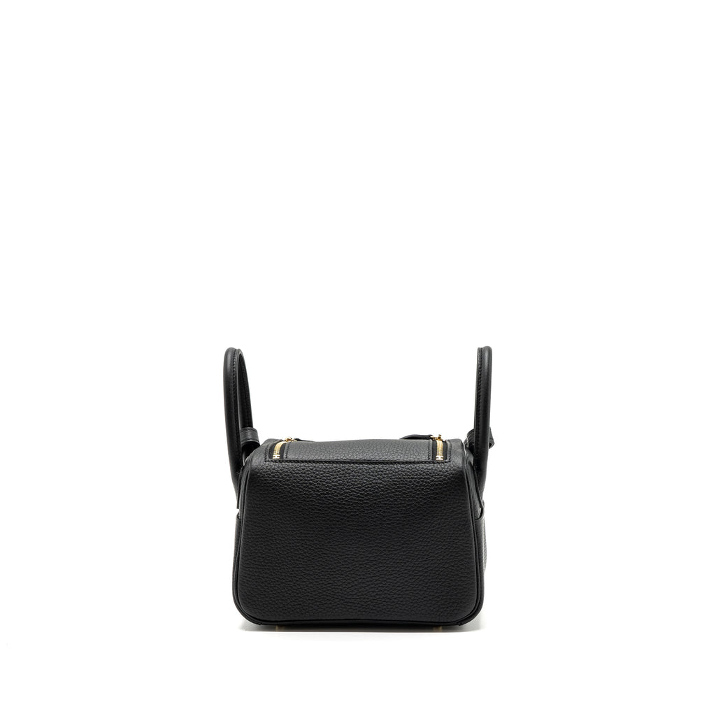 HERMES MINI LINDY CLEMENCE BLACK GHW
