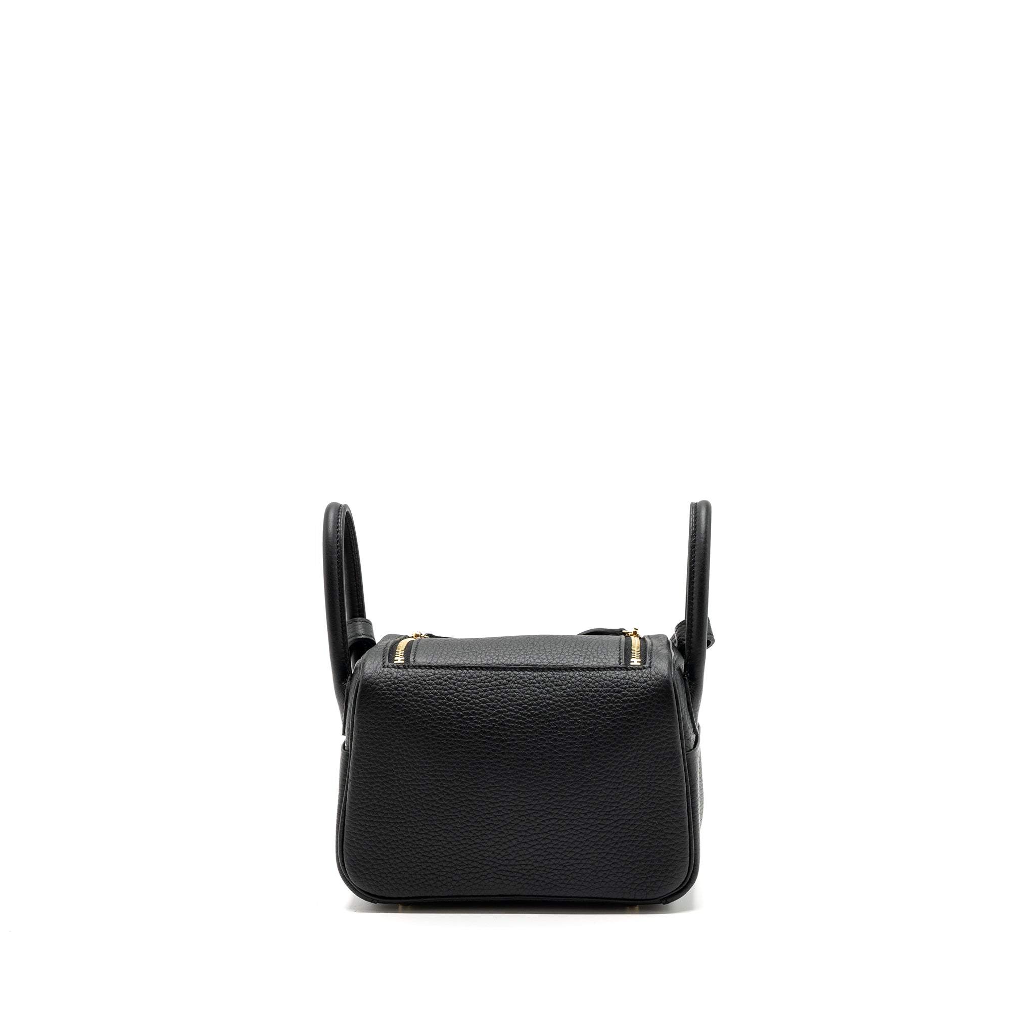 HERMES MINI LINDY CLEMENCE BLACK GHW