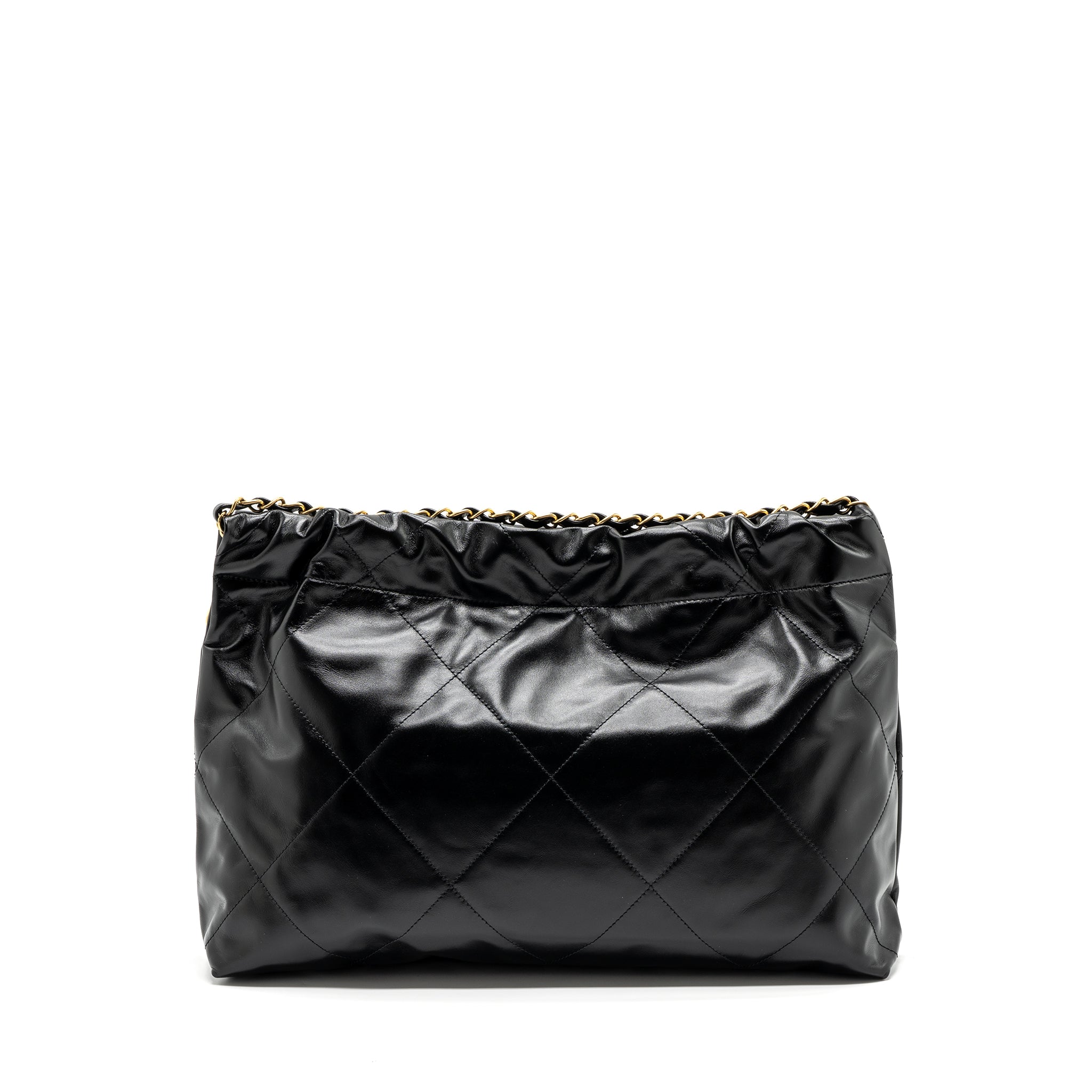 CHANEL 24C 22 BAG CALFSKIN BLACK GHW (MICROCHIP)