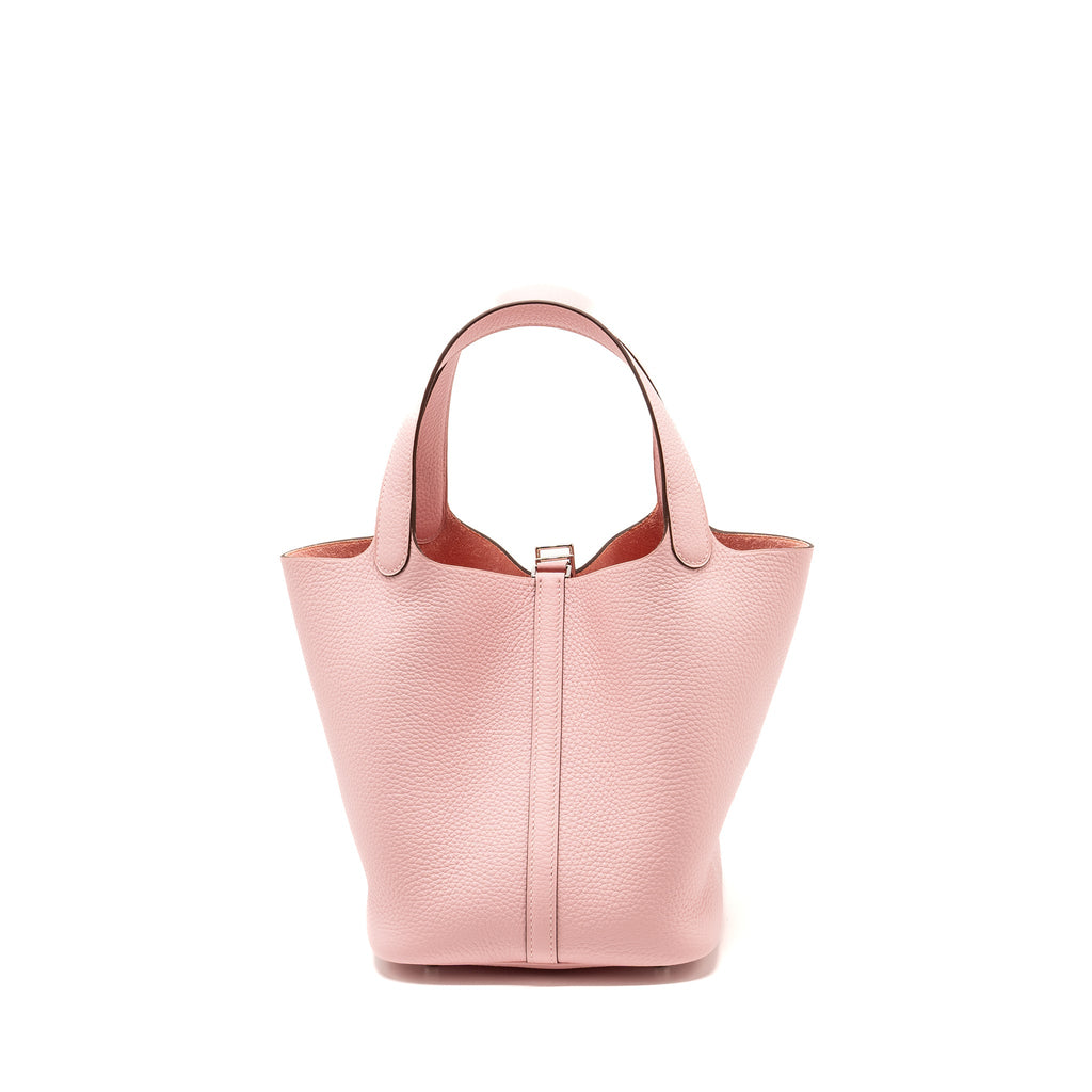 HERMES PICOTIN 22 LOCK BAG CLEMENCE ROSE SAKURA SHW