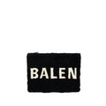 BALENCIAGA ZIP POUCH CLUTCH SHEARLING BLACK/ WHITE SHW