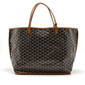 GOYARD ANJOU GM TOTE BAG GOYARDINE CANVAS BROWN/BLACK SHW