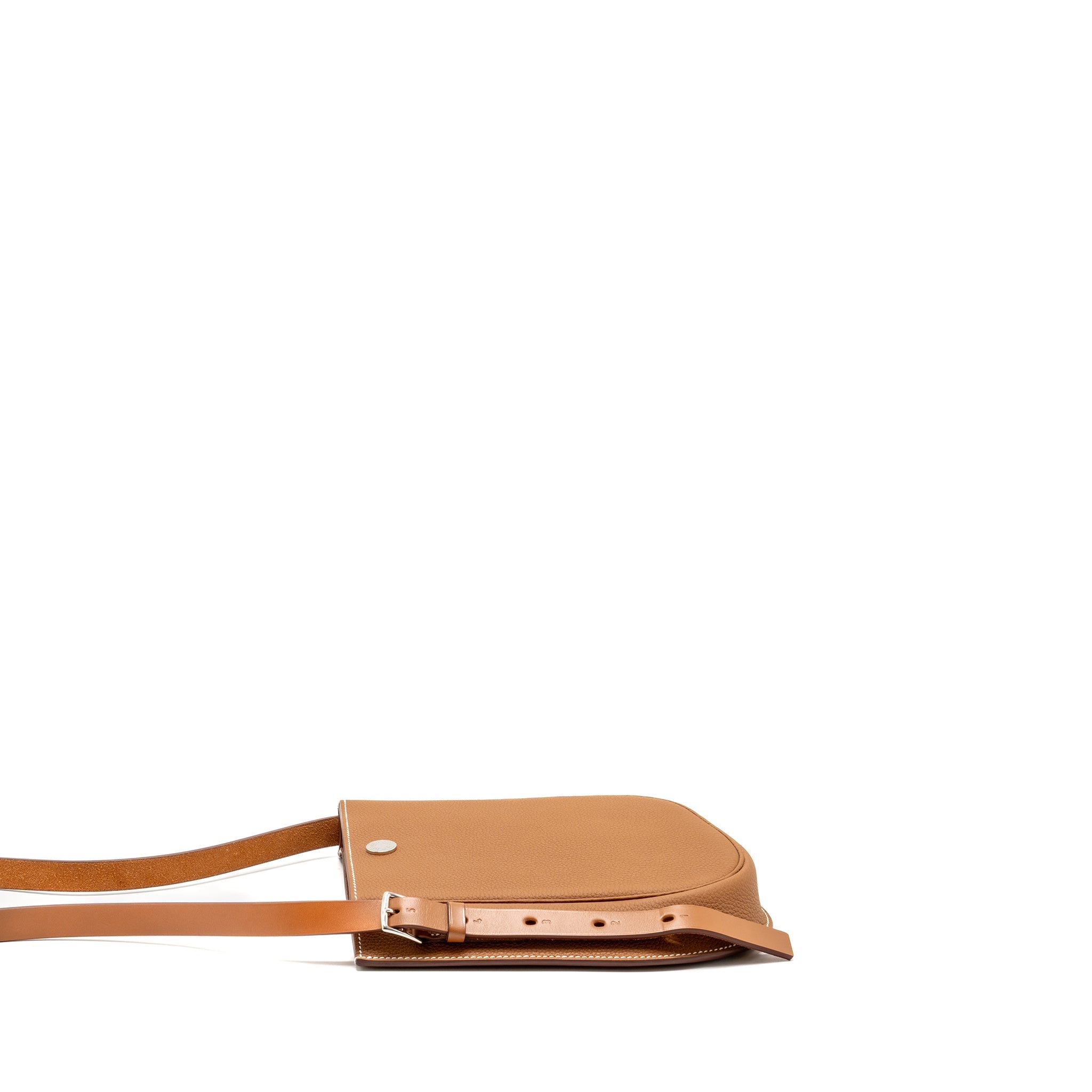 HERMES PERSPECTIVE CAVALIERE 21 BAG TOGO/VACHE HUNTER GOLD/FAUVE SHW