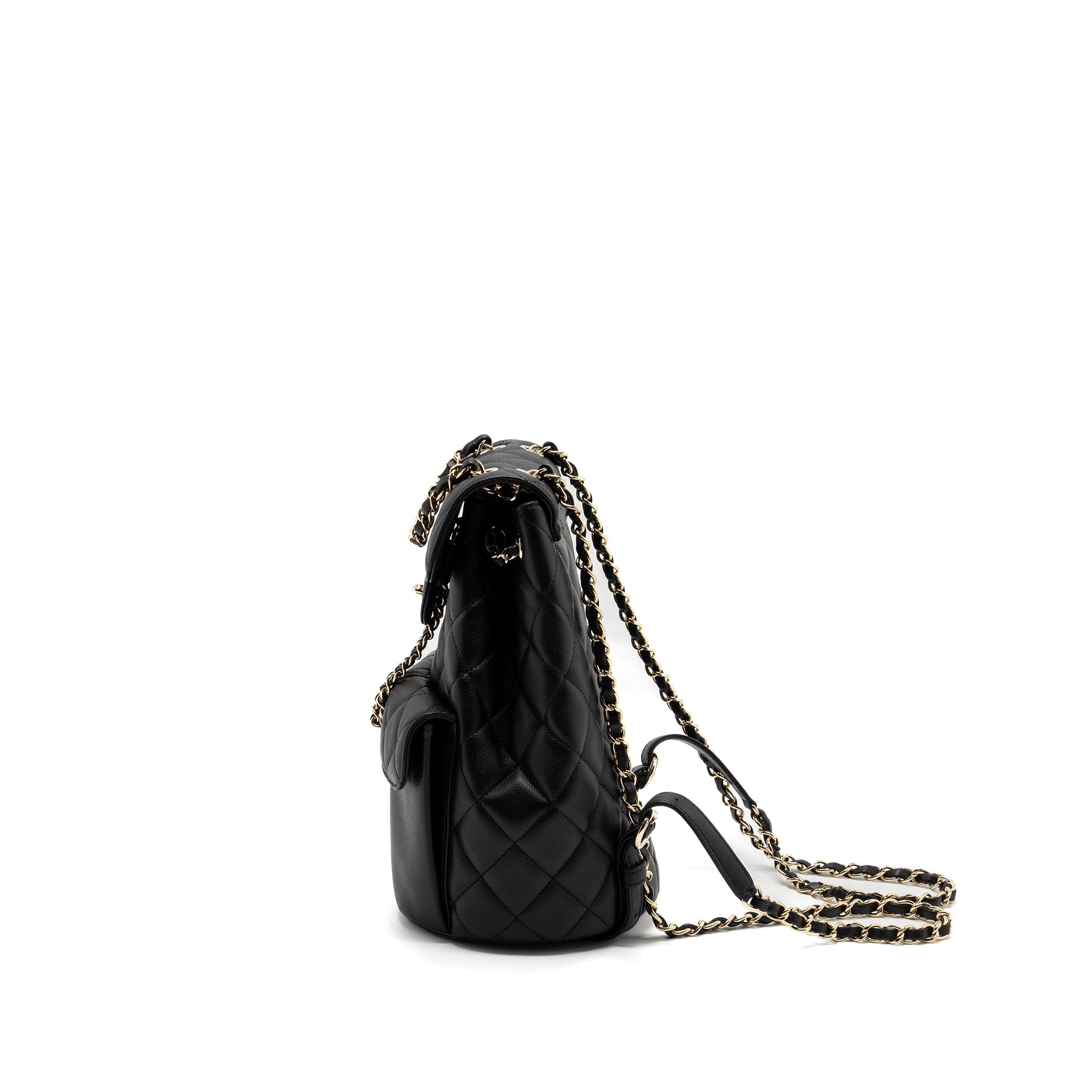 CHANEL 22S MINI BACKPACK CAVIAR BLACK LGHW(MICROCHIP)
