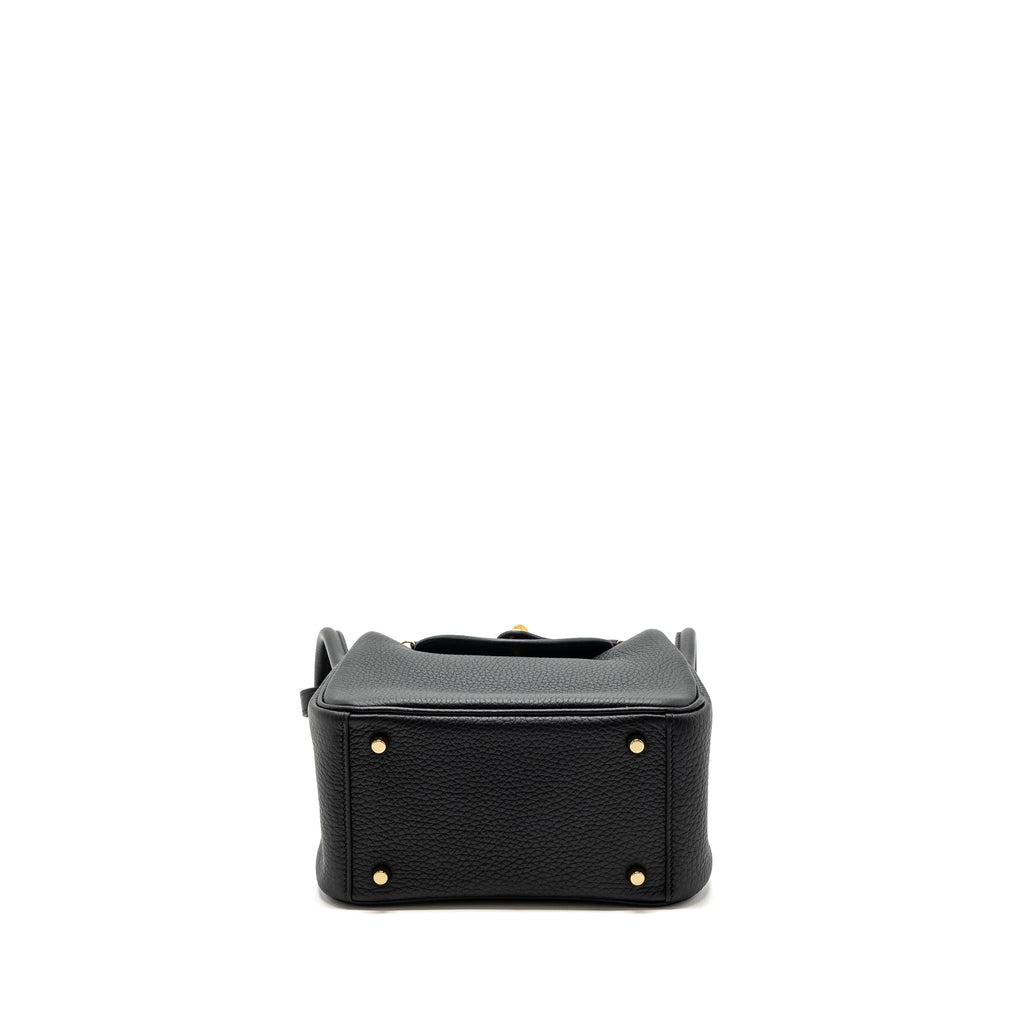 HERMES MINI LINDY CLEMENCE BLACK GHW