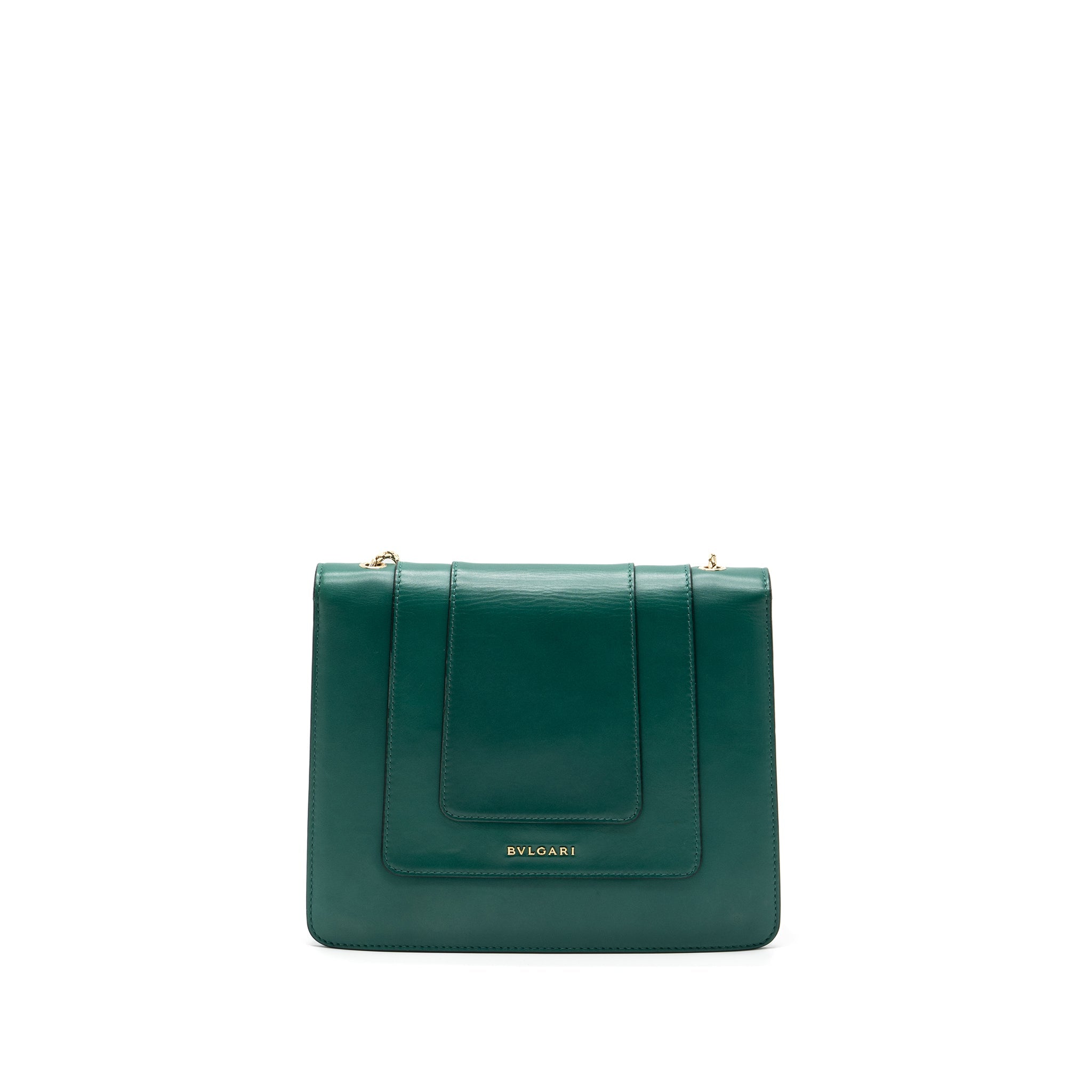 BVLGARI SERPENTI FOREVER CHAIN BAG CALFSKIN GREEN LGHW