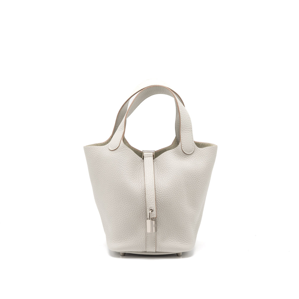HERMES PICOTIN 18 LOCK BAG CLEMENCE GRIS PERLE SHW