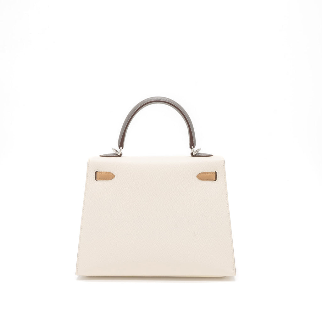HERMES KELLY 25 SELLIER EPSOM NATA/CHAI/GRIS MEYER SHW