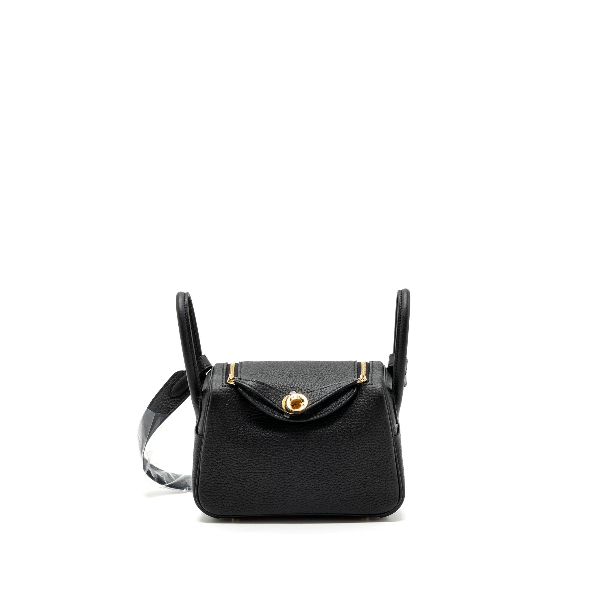 HERMES MINI LINDY CLEMENCE BLACK GHW