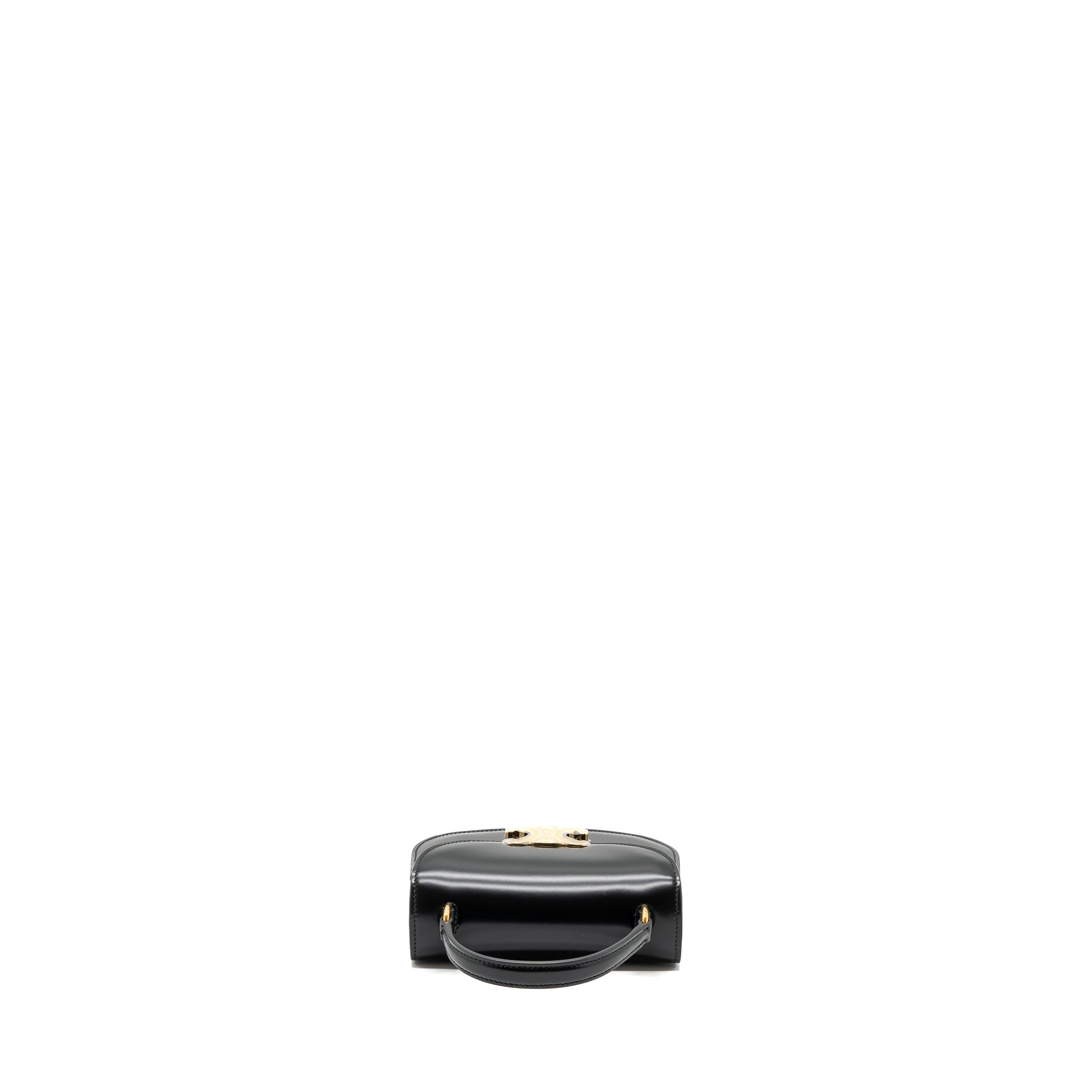 CELINE MINI BESACE SHINY CALFSKIN BLACK GHW