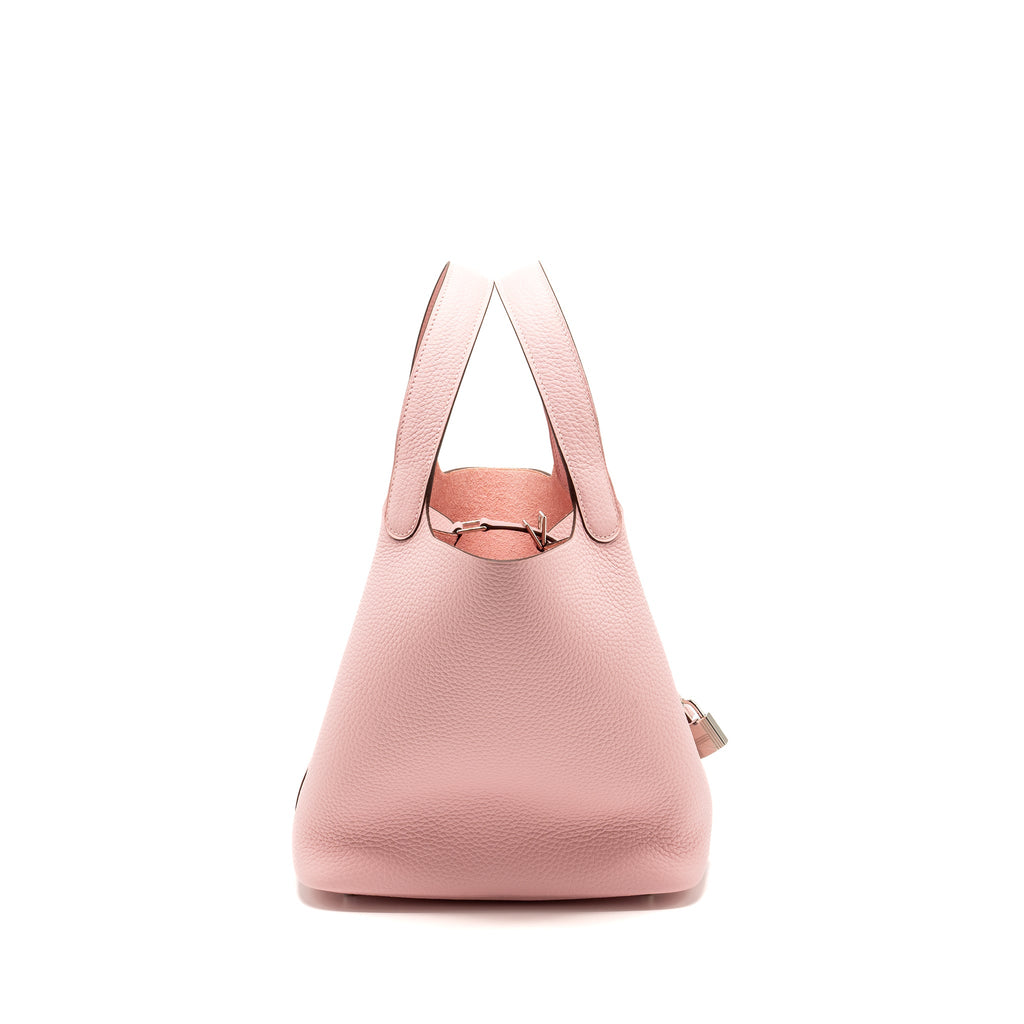 HERMES PICOTIN 22 LOCK BAG CLEMENCE ROSE SAKURA SHW