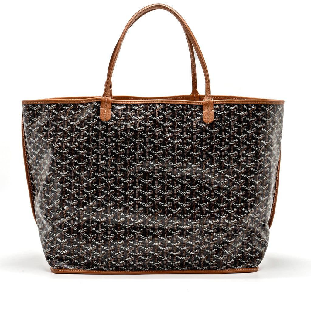 GOYARD ANJOU GM TOTE BAG GOYARDINE CANVAS BROWN/BLACK SHW