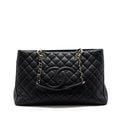 CHANEL GRAND SHOPPING TOTE XL CAVIAR BLACK SHW
