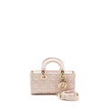 DIOR SMALL LADY D-JOY BAG CANNAGE LAMBSKIN POWDER PINK LGHW