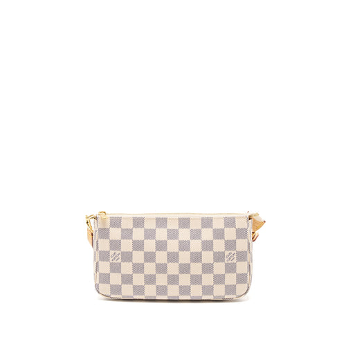 LOUIS VUITTON POCHETTE ACCESSORIES DAMIER AZUR CANVAS GHW (NEW VERSION)
