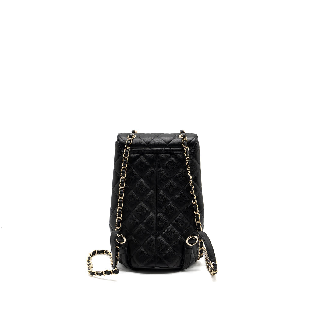 CHANEL 22S MINI BACKPACK CAVIAR BLACK LGHW(MICROCHIP)