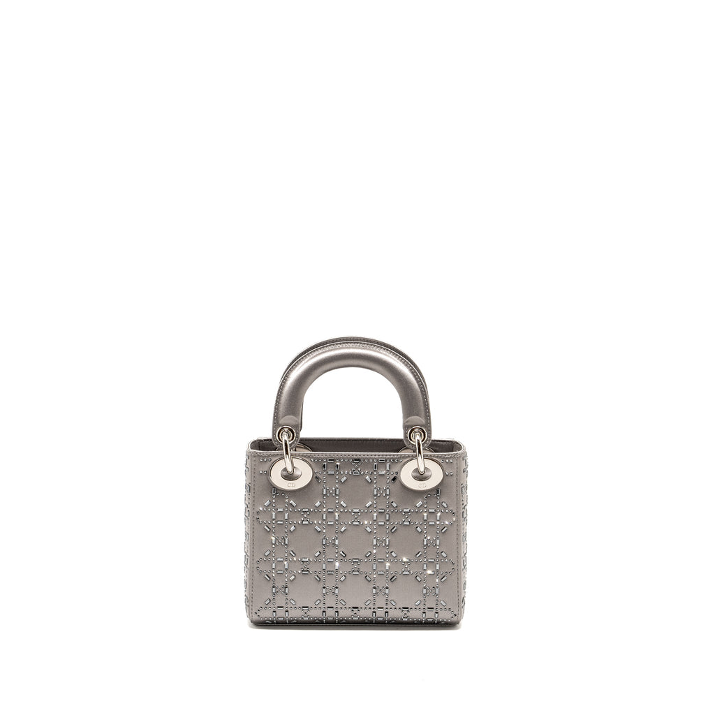 DIOR MINI LADY DIOR STAIN CRYSTAL GREY SHW