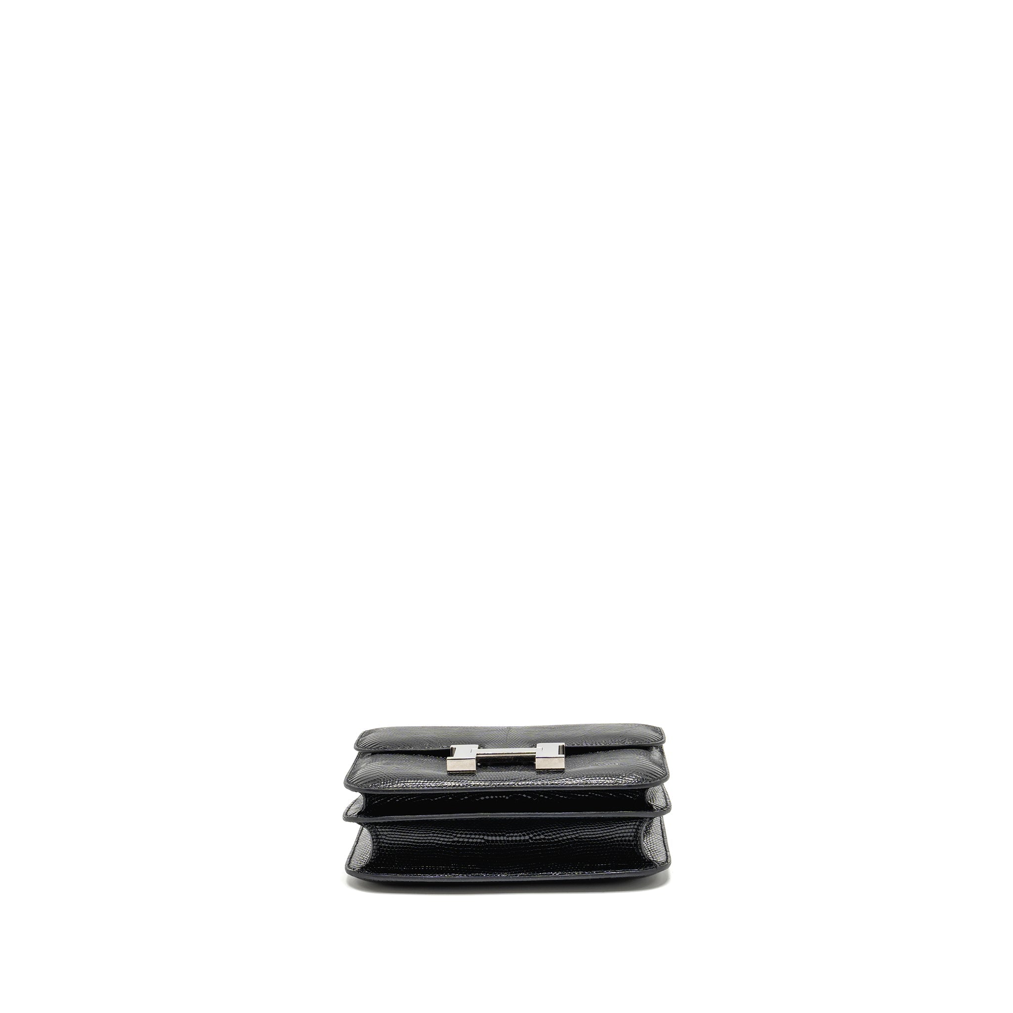 HERMES MINI CONSTANCE LIZARD VARANUS SALVATOR BLACK SHW
