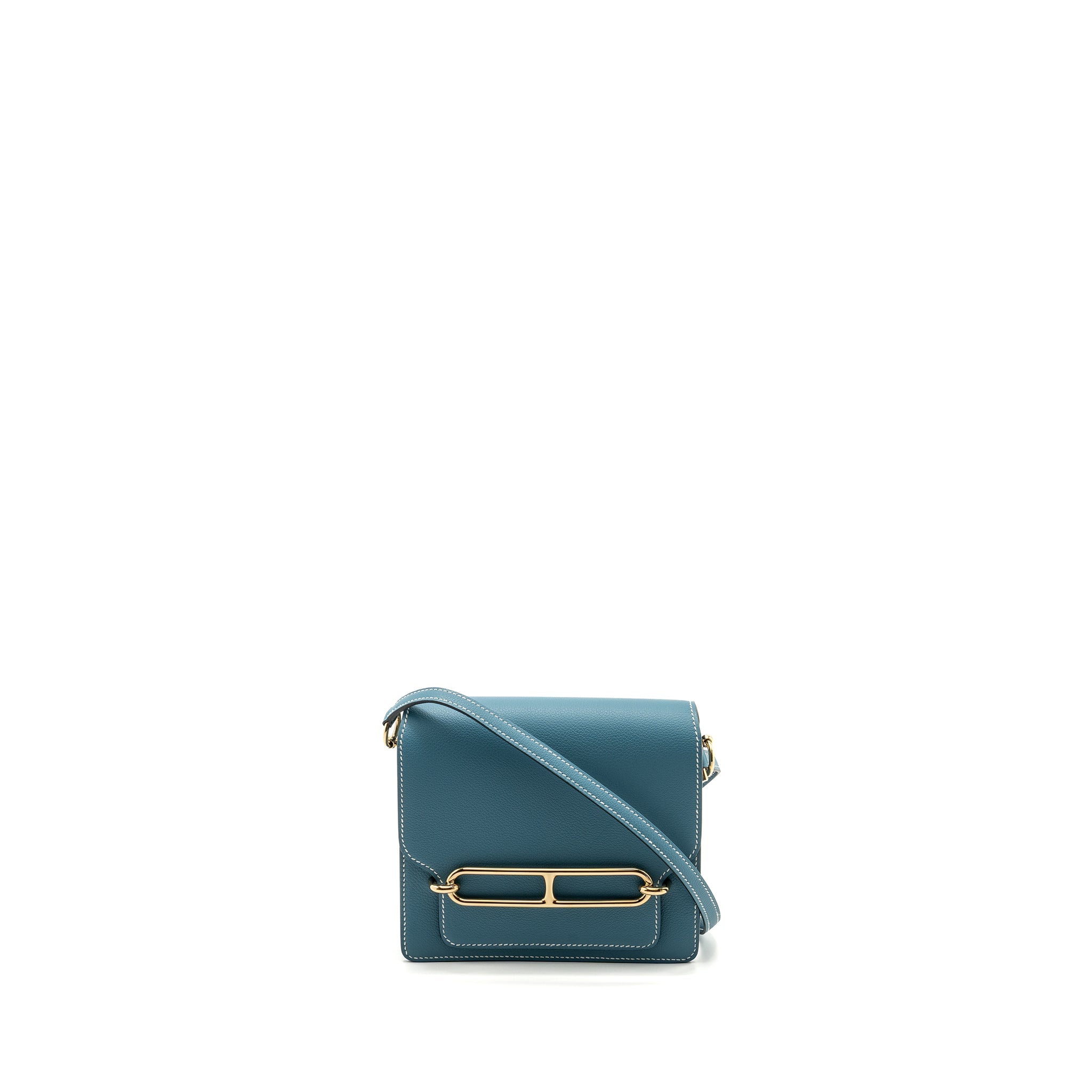 HERMES MINI ROULIS EVERCOLOR NEW BLEU JEAN LGHW
