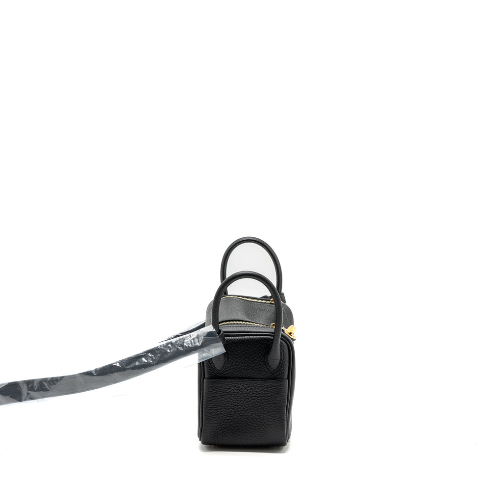 HERMES MINI LINDY CLEMENCE BLACK GHW