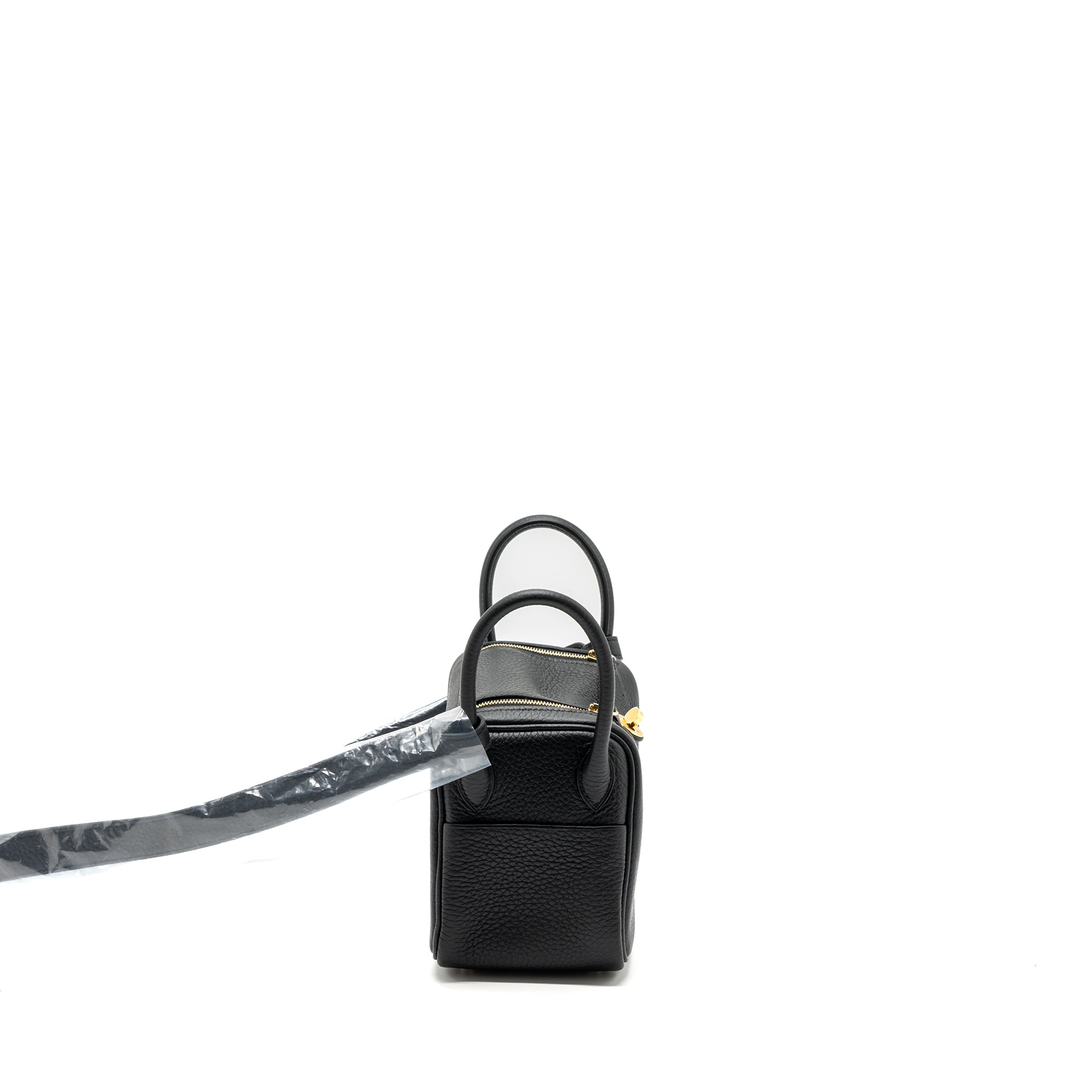 HERMES MINI LINDY CLEMENCE BLACK GHW